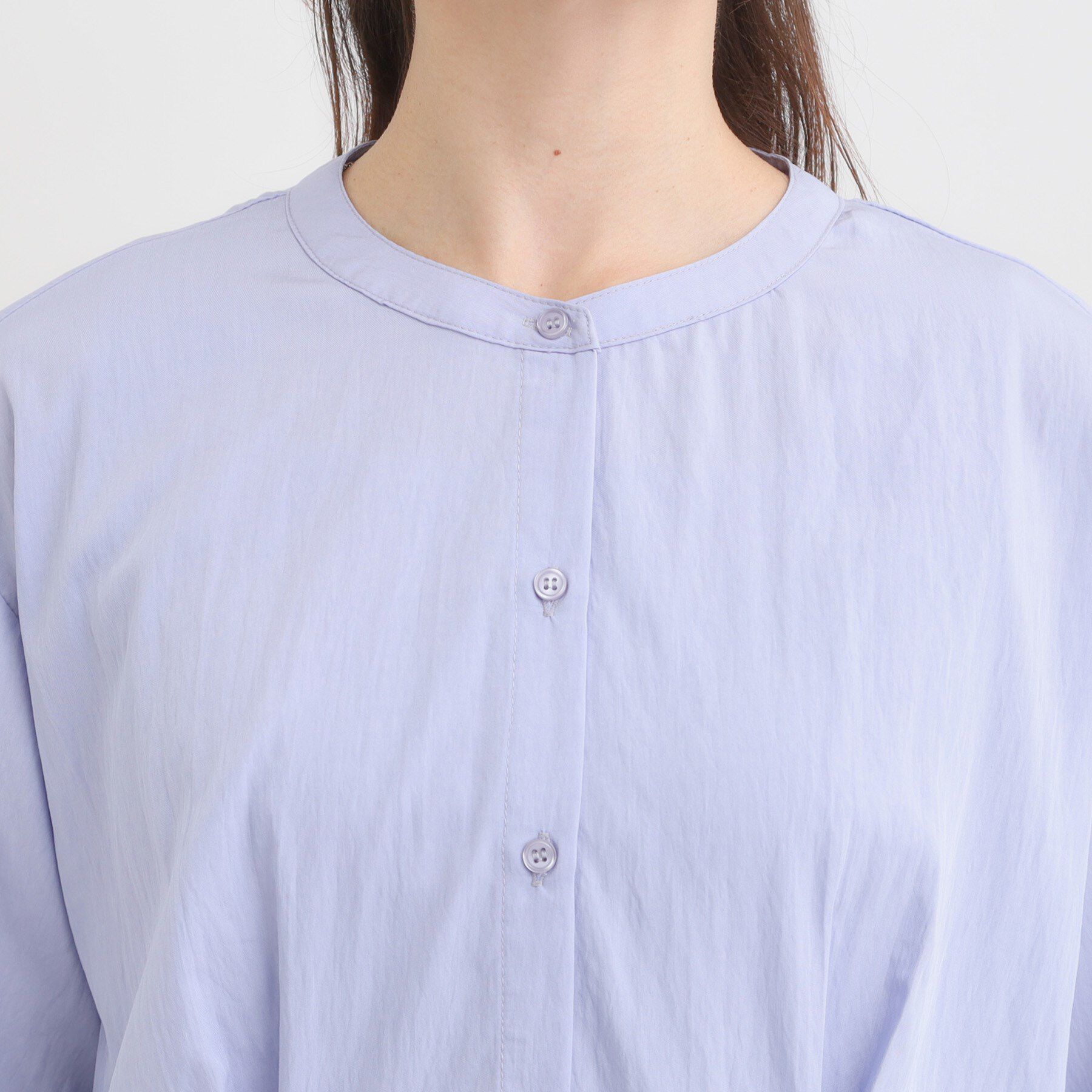 SHOO･LA･RUE「【S-LL/通勤スタイルにも】ウエストタックで程よくシェイプ 大人の上品ブラウス」|シャツ・ブラウス|