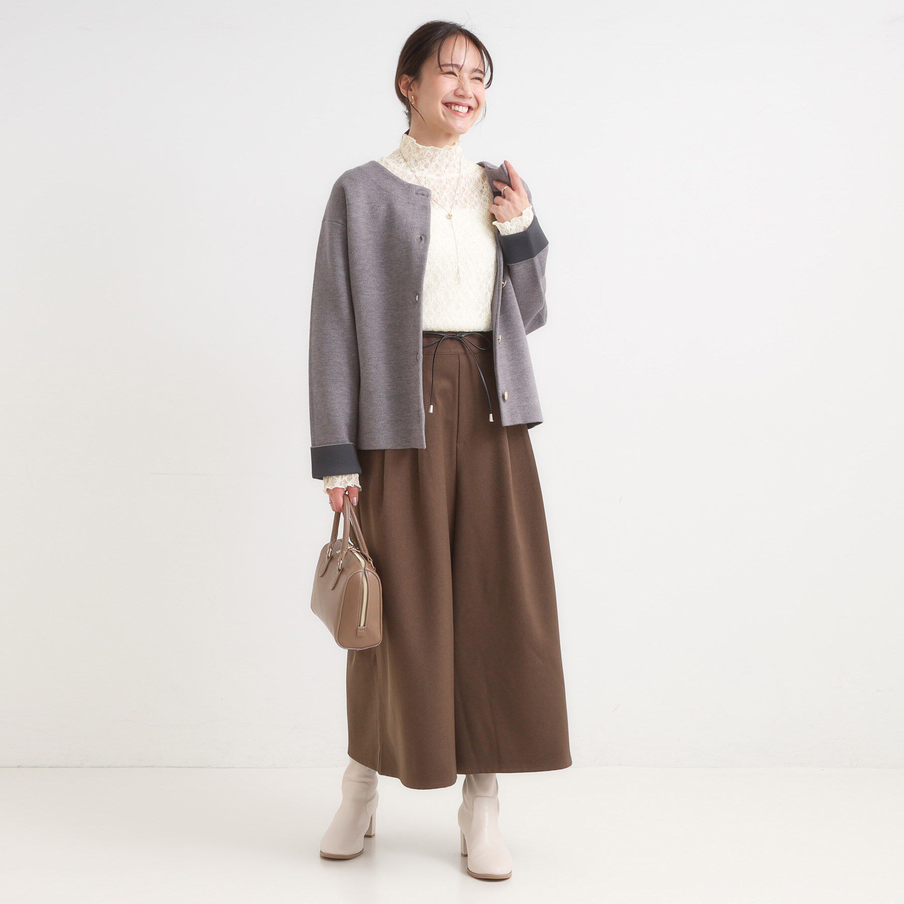 SHOO･LA･RUE「【S-LL】上品なレースハイネックトップス」|Tシャツ・カットソー|