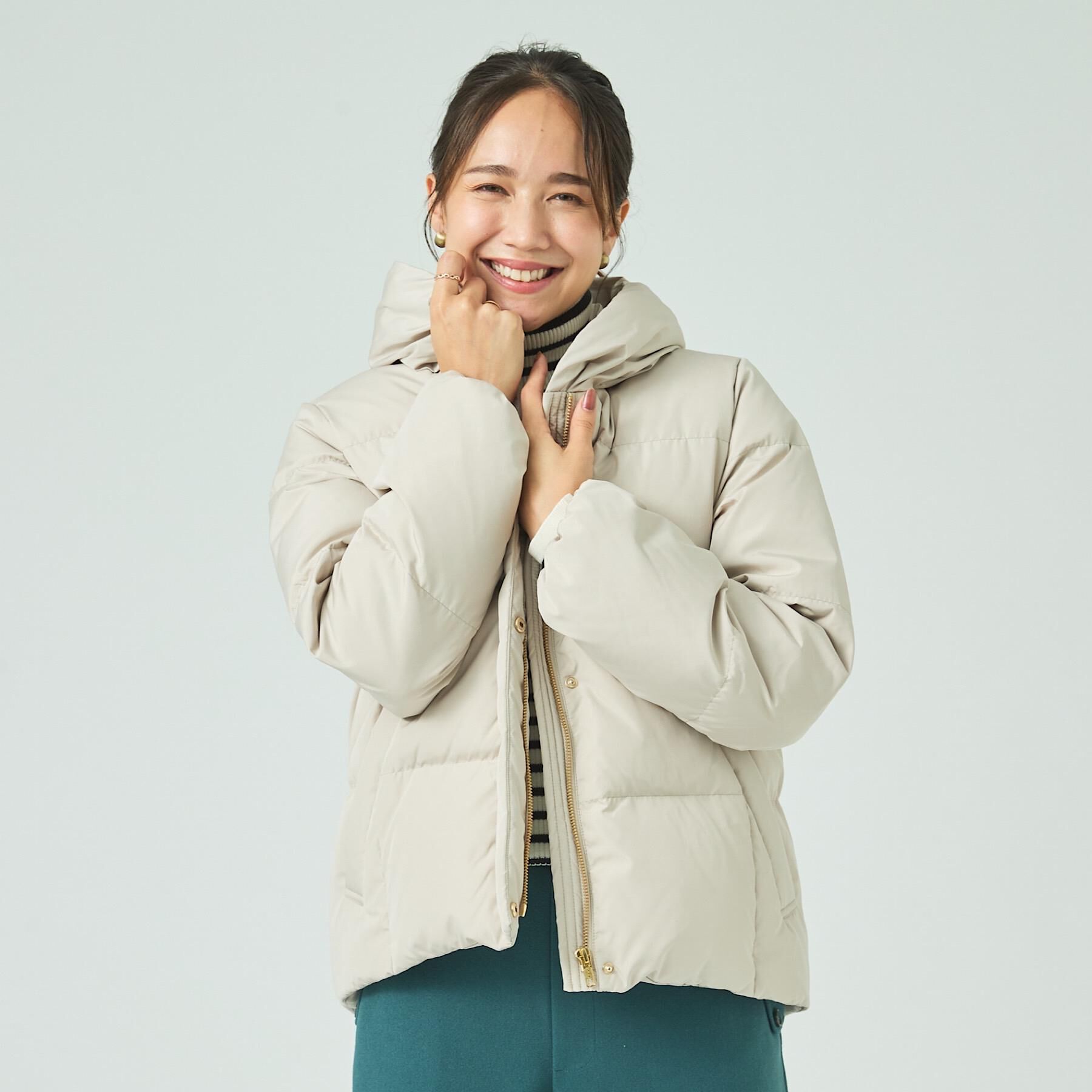 SHOO･LA･RUE「【撥水/洗える】ショートフーディーダウン」|ダウン|