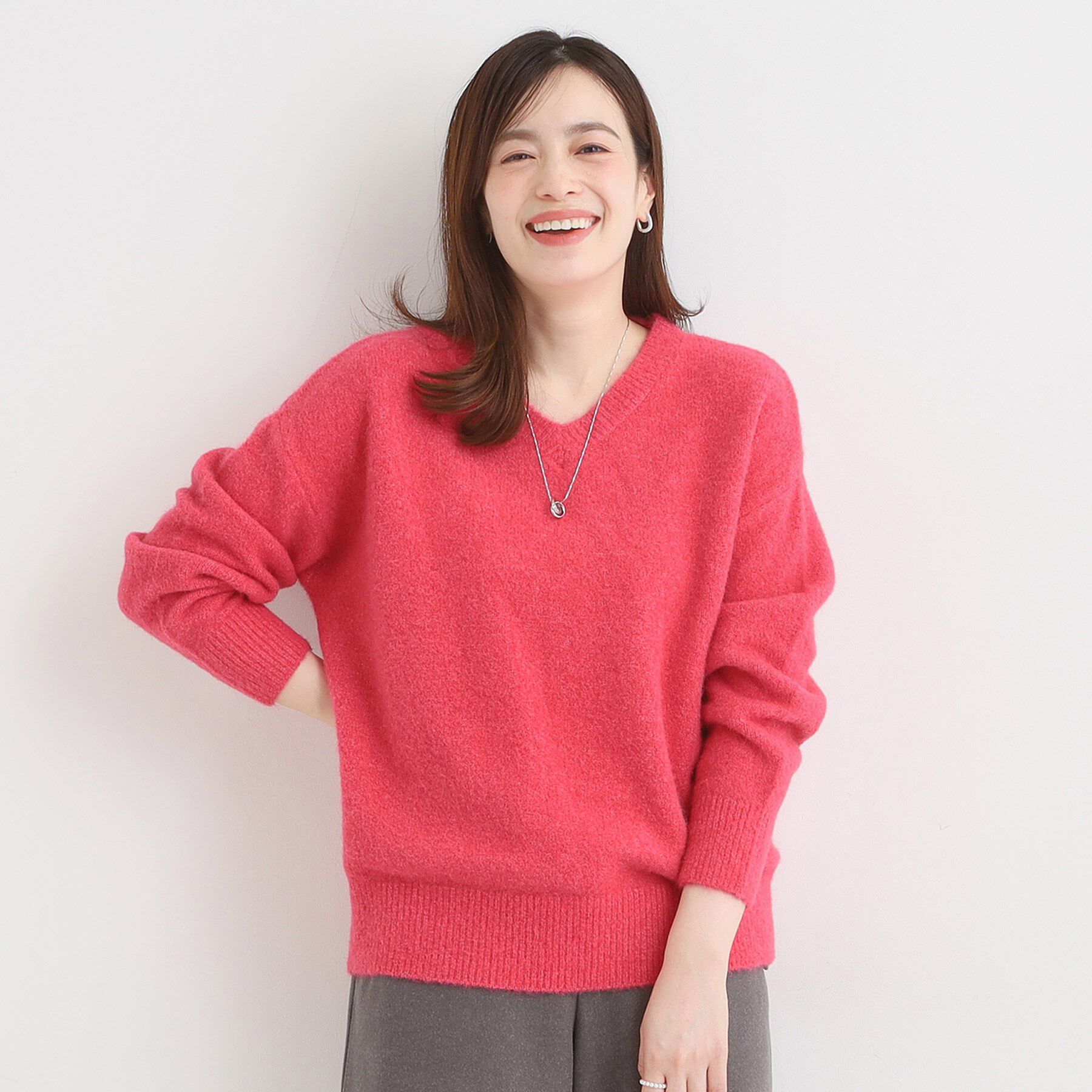 SHOO･LA･RUE「ふわふわVネックニット」|ニット・セーター|