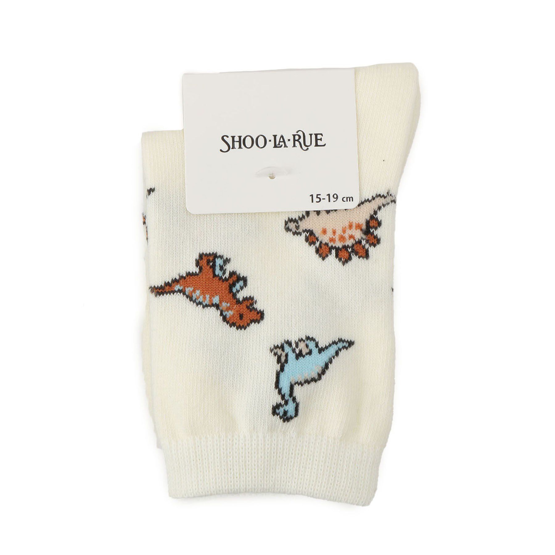 SHOO･LA･RUE「恐竜総柄クルー丈ソックス」|ソックス|