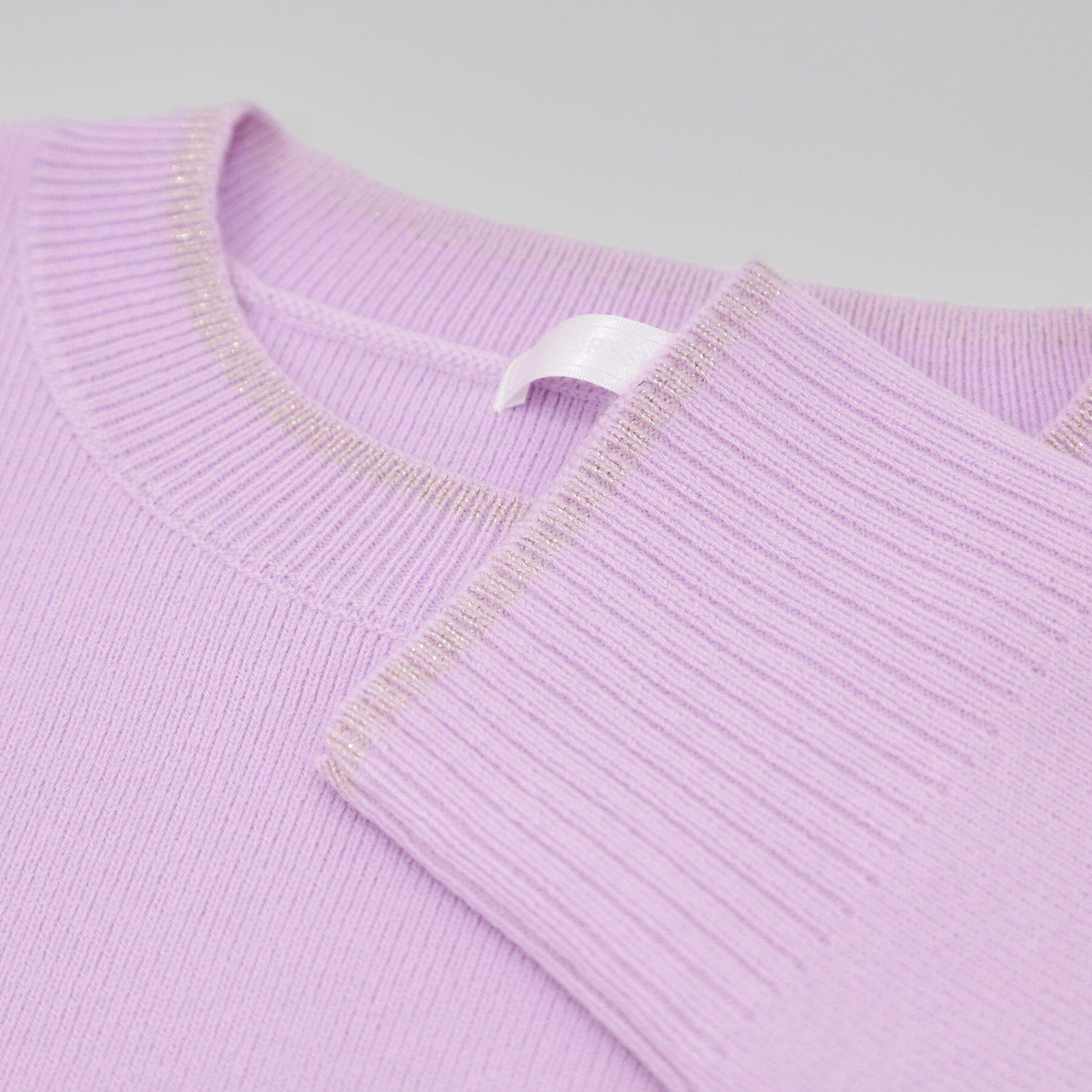 SHOO･LA･RUE「【洗濯機可/セットアップ可】さりげないラメ使いで差をつける クルーネックニット」|ニット・セーター|