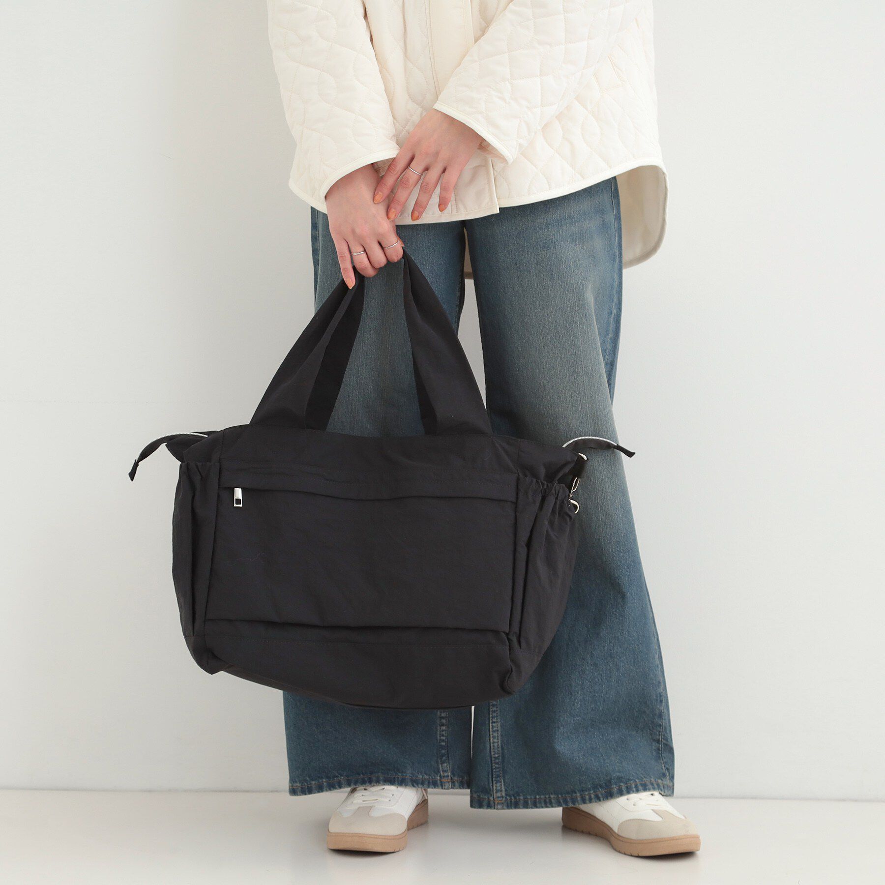 SHOO･LA･RUE「【撥水】トラベルボストンバッグ【キャリーオン】」|ボストンバッグ|ブラック(019)