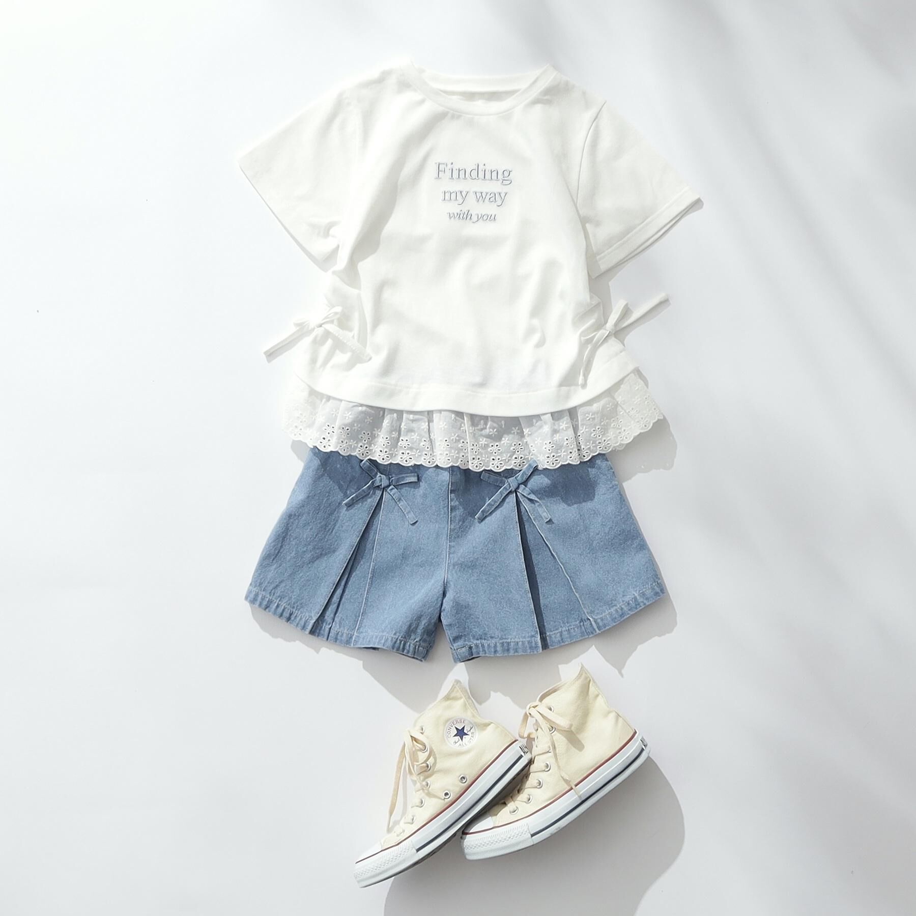 SHOO･LA･RUE「【100-150cm】デニムスカパン」|その他|