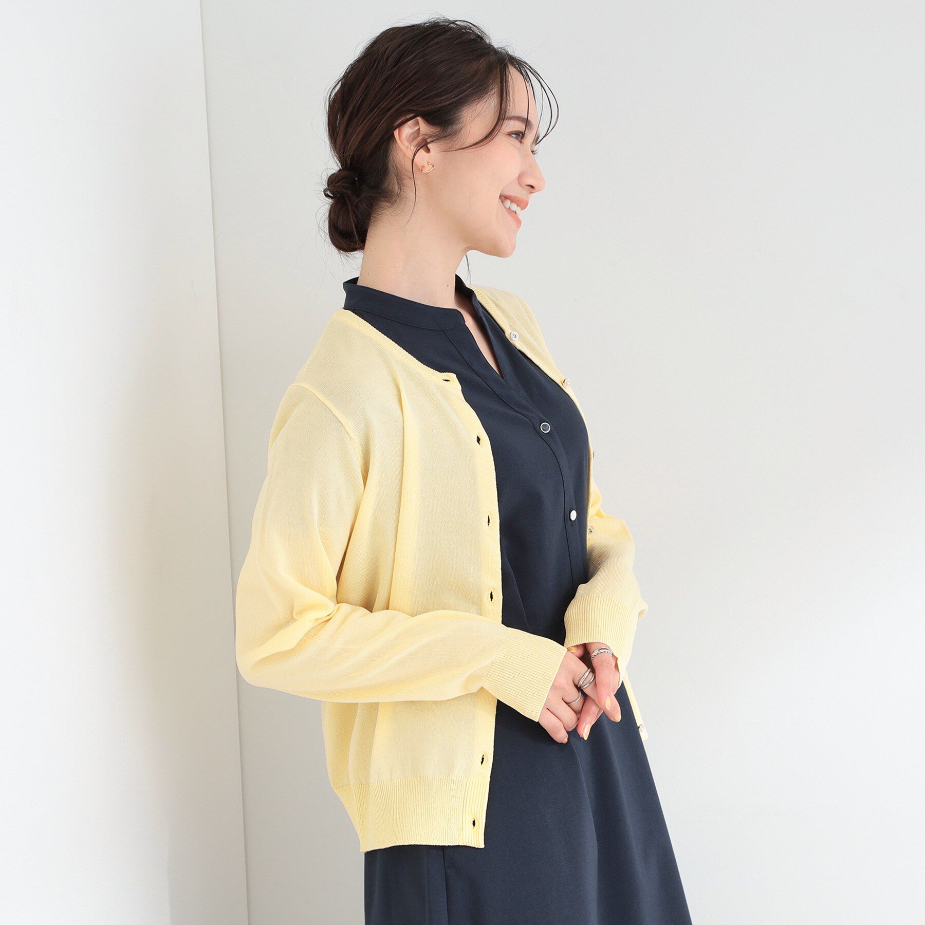 SHOO･LA･RUE「【UV／アンチピリング】マルチボタンカーディガン」|カーディガン|