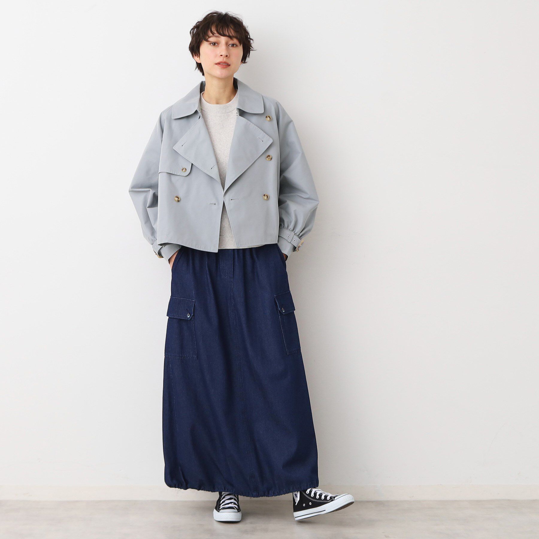 Dessin「【洗える】ショートトレンチジャケット」|テーラードジャケット|