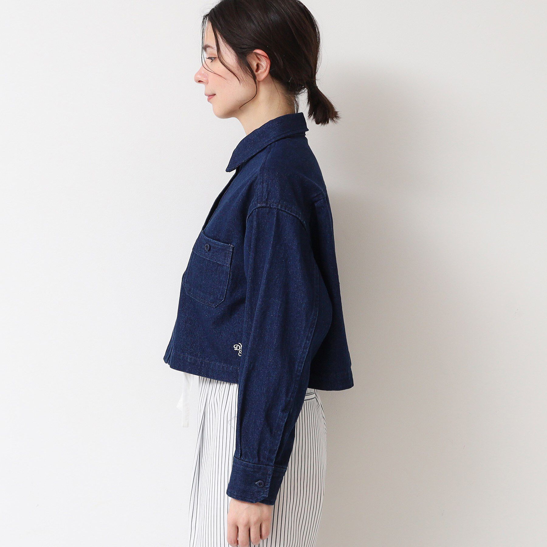 Dessin「【洗える】クロップドデニムジャケット」|デニムジャケット|