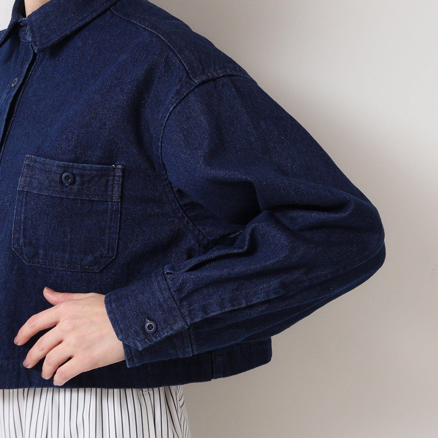 Dessin「【洗える】クロップドデニムジャケット」|デニムジャケット|