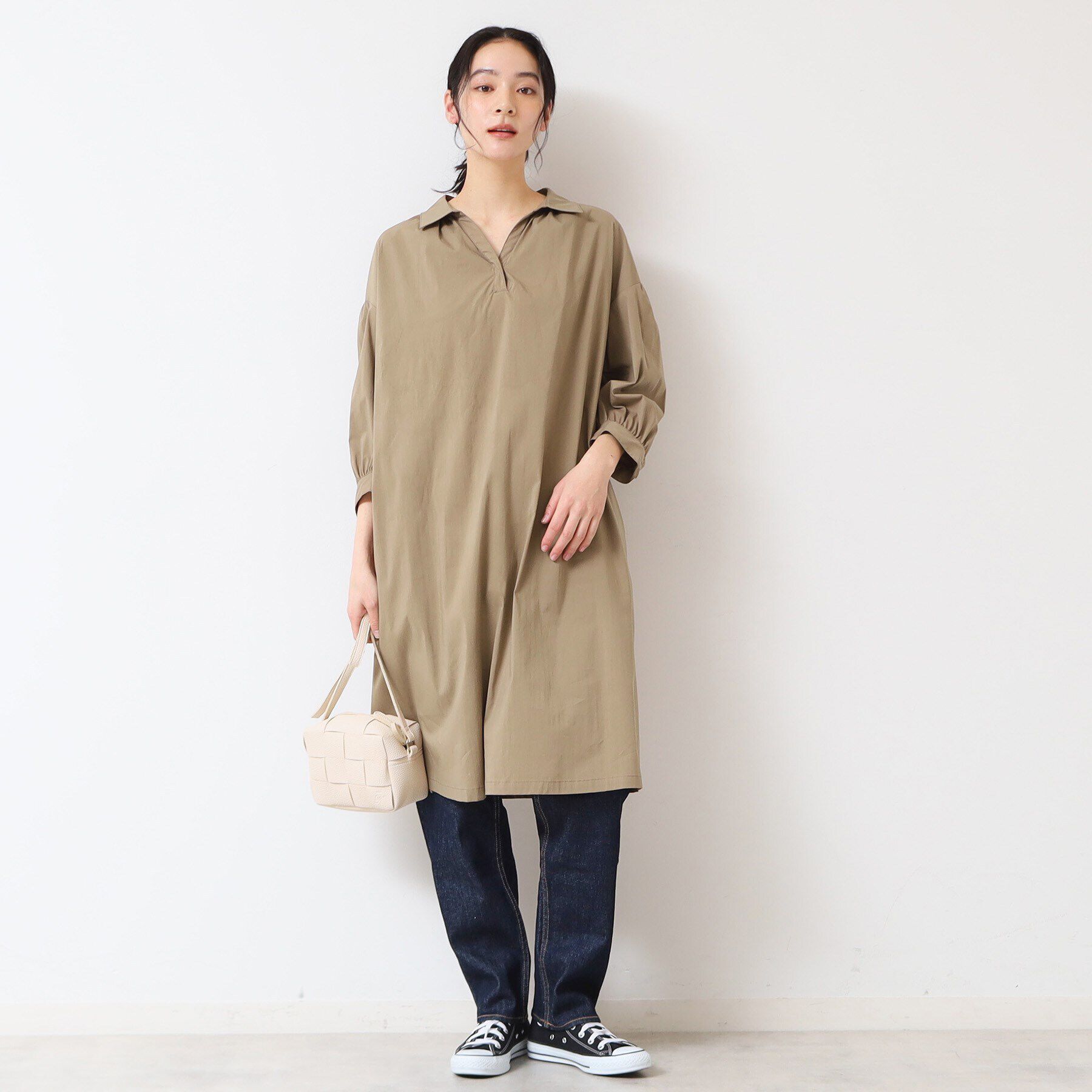 Dessin「【洗える】シャツチュニックワンピース」|ワンピース|