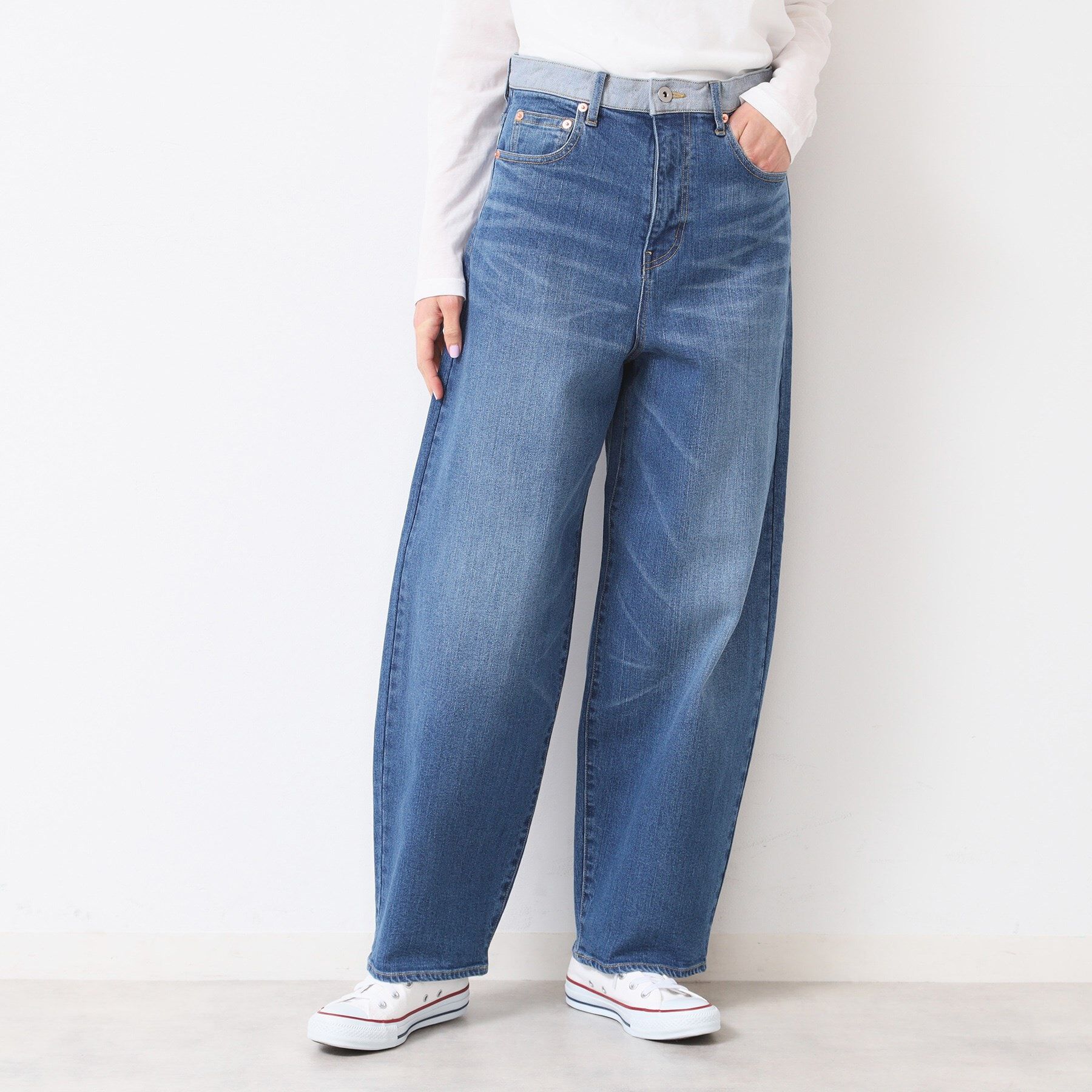 Dessin「【洗える】デニムカーブパンツ」|デニム|