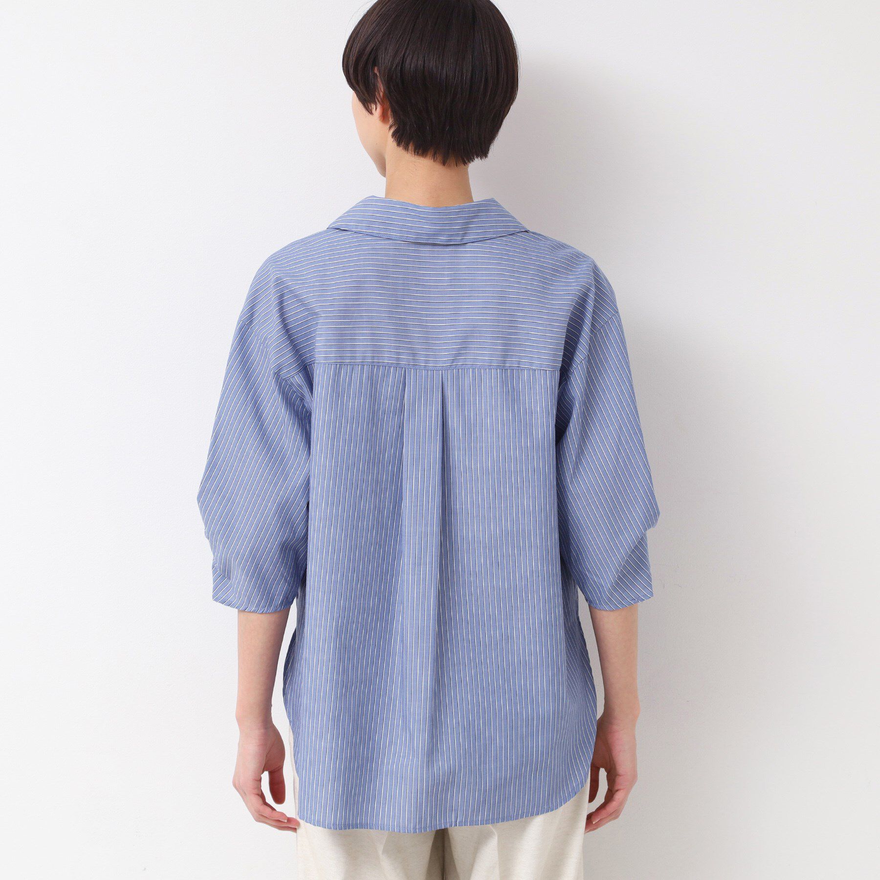 Dessin「【洗える・4サイズ展開】スキッパーシャツブラウス（XS～L）」|シャツ・ブラウス|