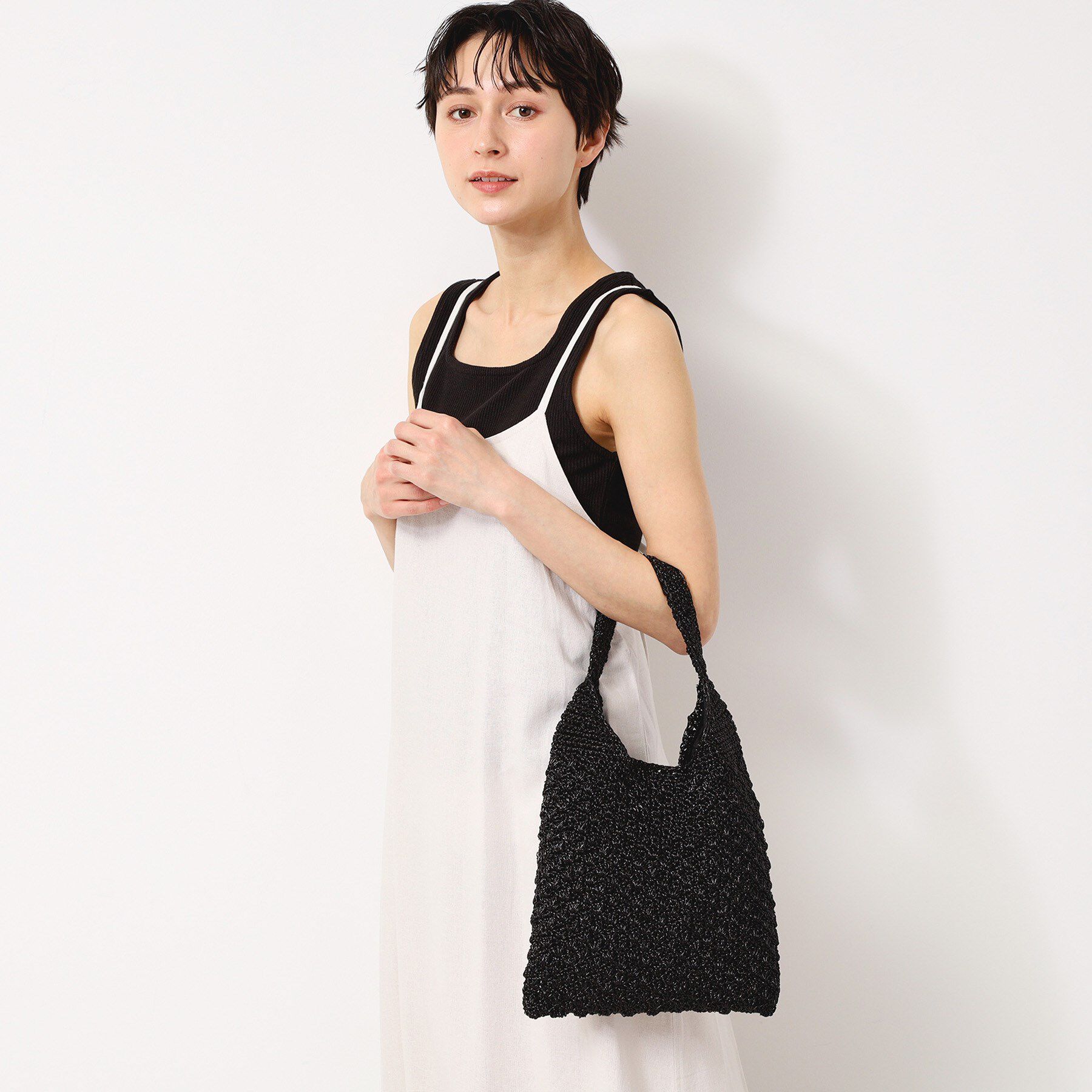 Dessin「【軽量】メタリックヤーンワンハンドルバッグ」|トートバッグ|