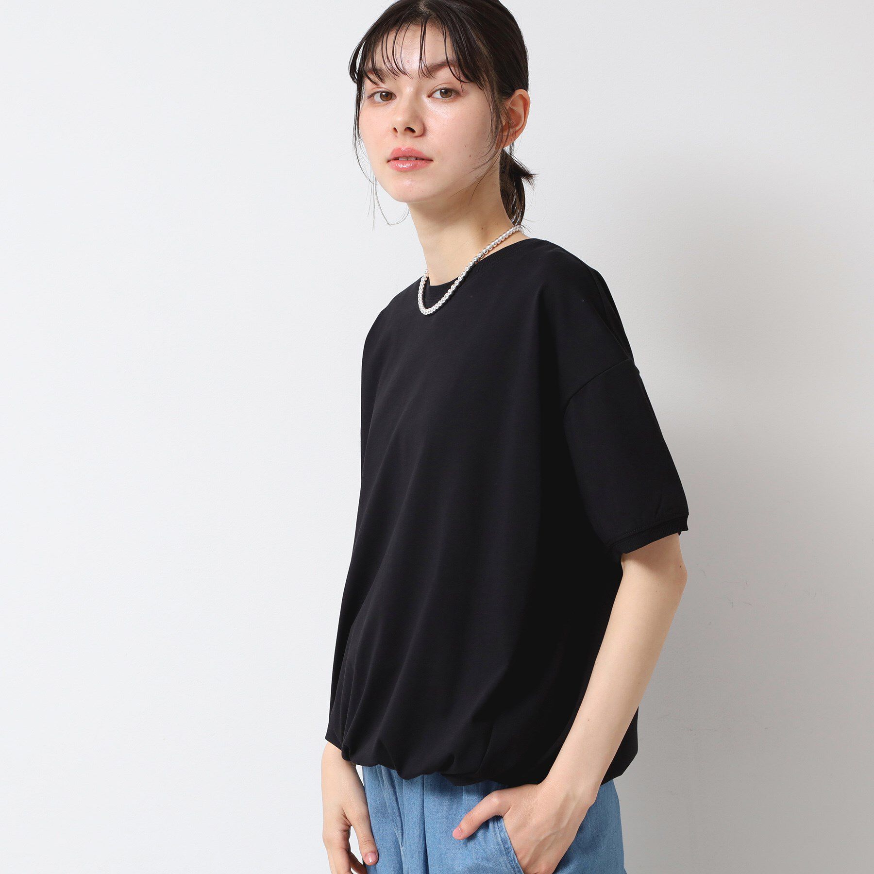 Dessin「【二の腕カバー/接触冷感/UV】ドローコードカットソー（XS～L）」|Tシャツ・カットソー|