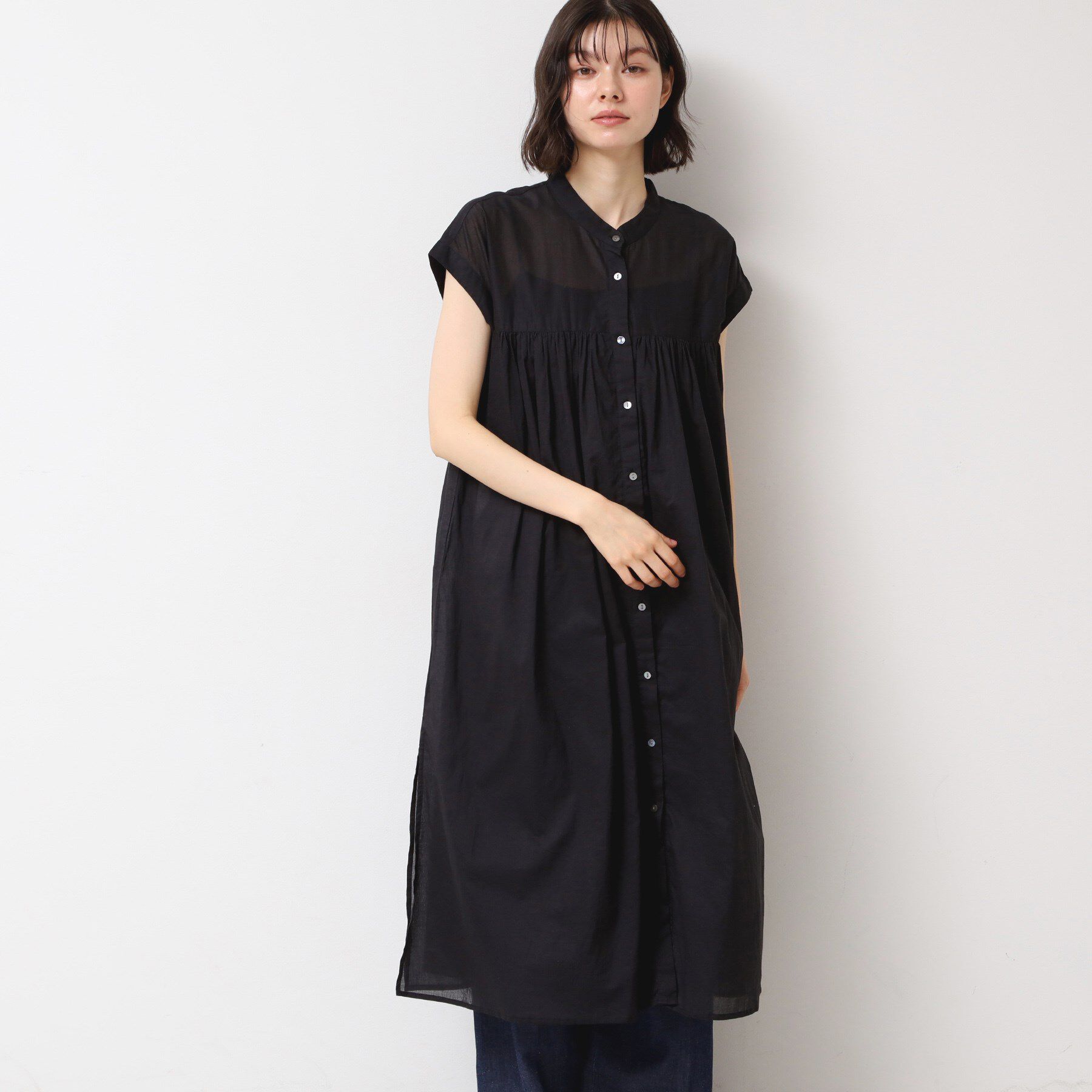 Dessin「【洗える】シアーシャツワンピース」|ワンピース|