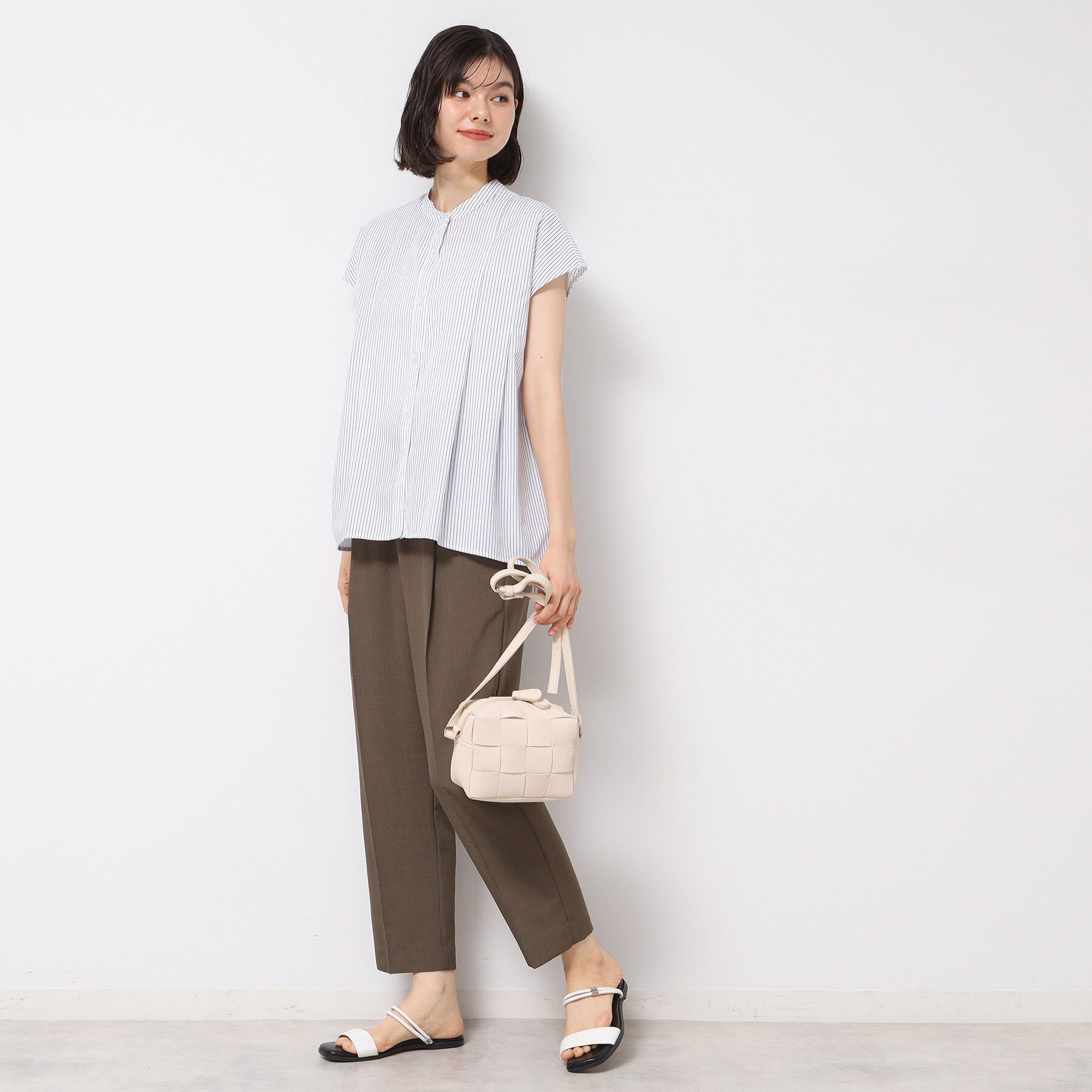 Dessin「【洗える】フレンチスリーブフレアーブラウス（XS～L）」|シャツ・ブラウス|