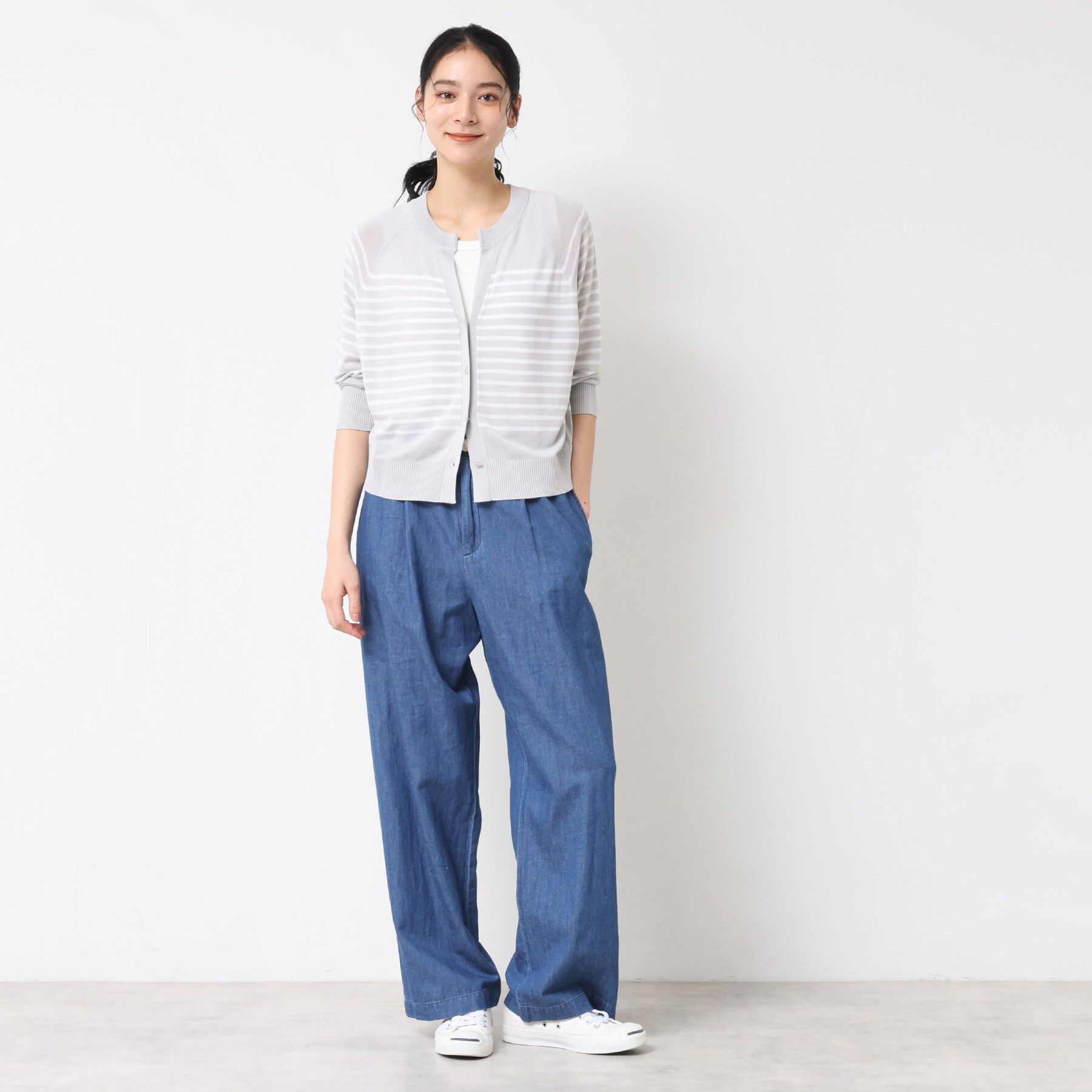 Dessin「【洗える】キーネックカーディガン」|カーディガン|