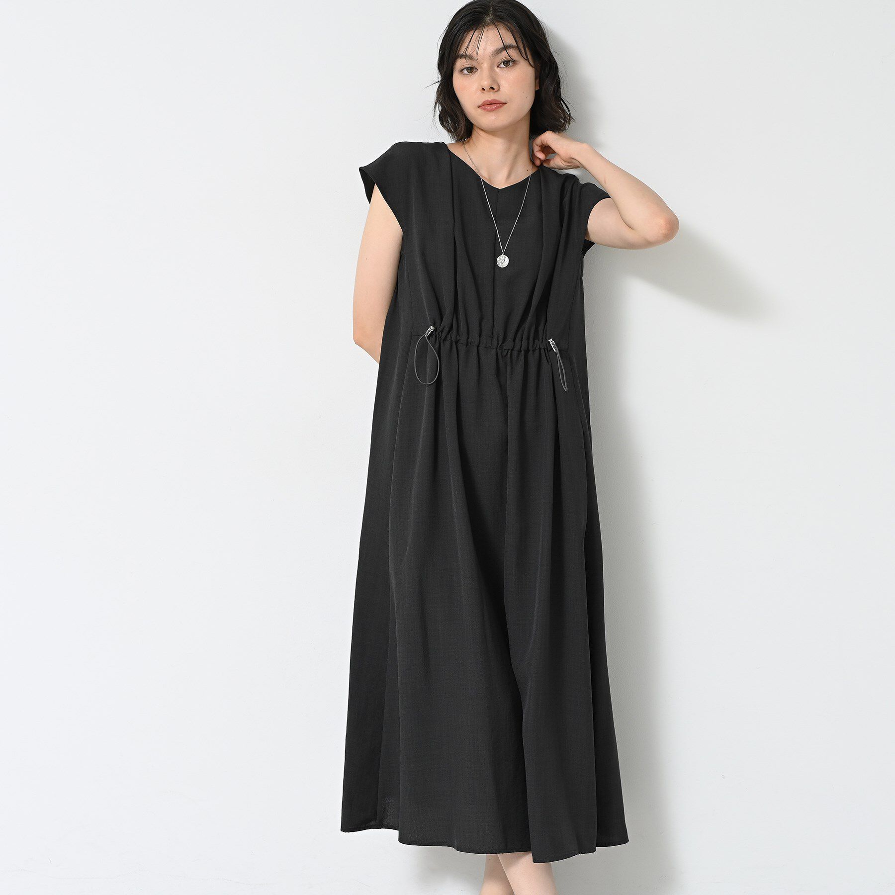 Dessin「【洗える】ウエストドロストリングワンピース」|ワンピース|