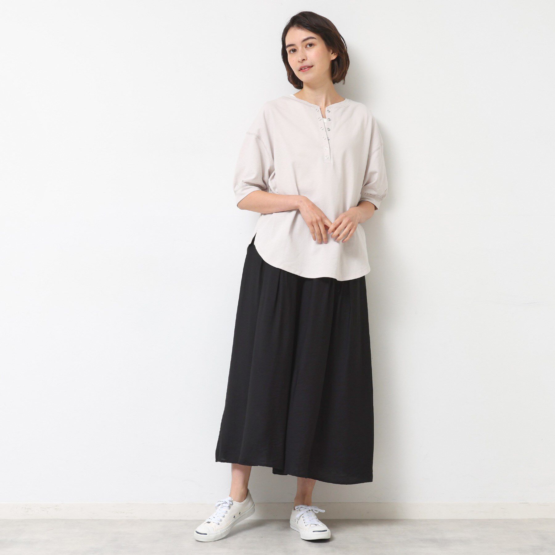 Dessin「【セットアップ可/ウエストゴム/洗える】ドレープワイドパンツ」|その他|