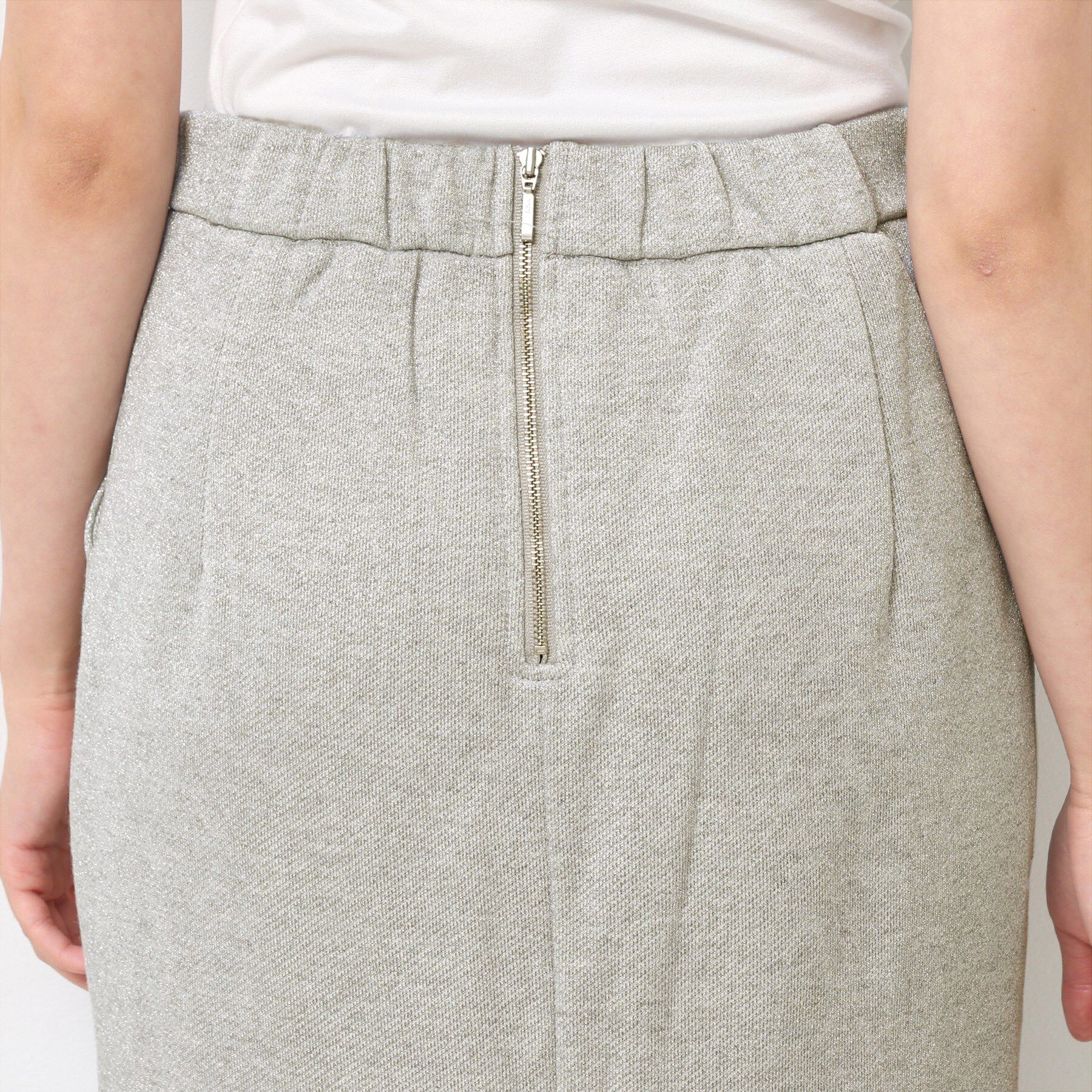 Dessin「【セットアップ可・洗える】ラメ裏毛ナロースカート」|スカート|