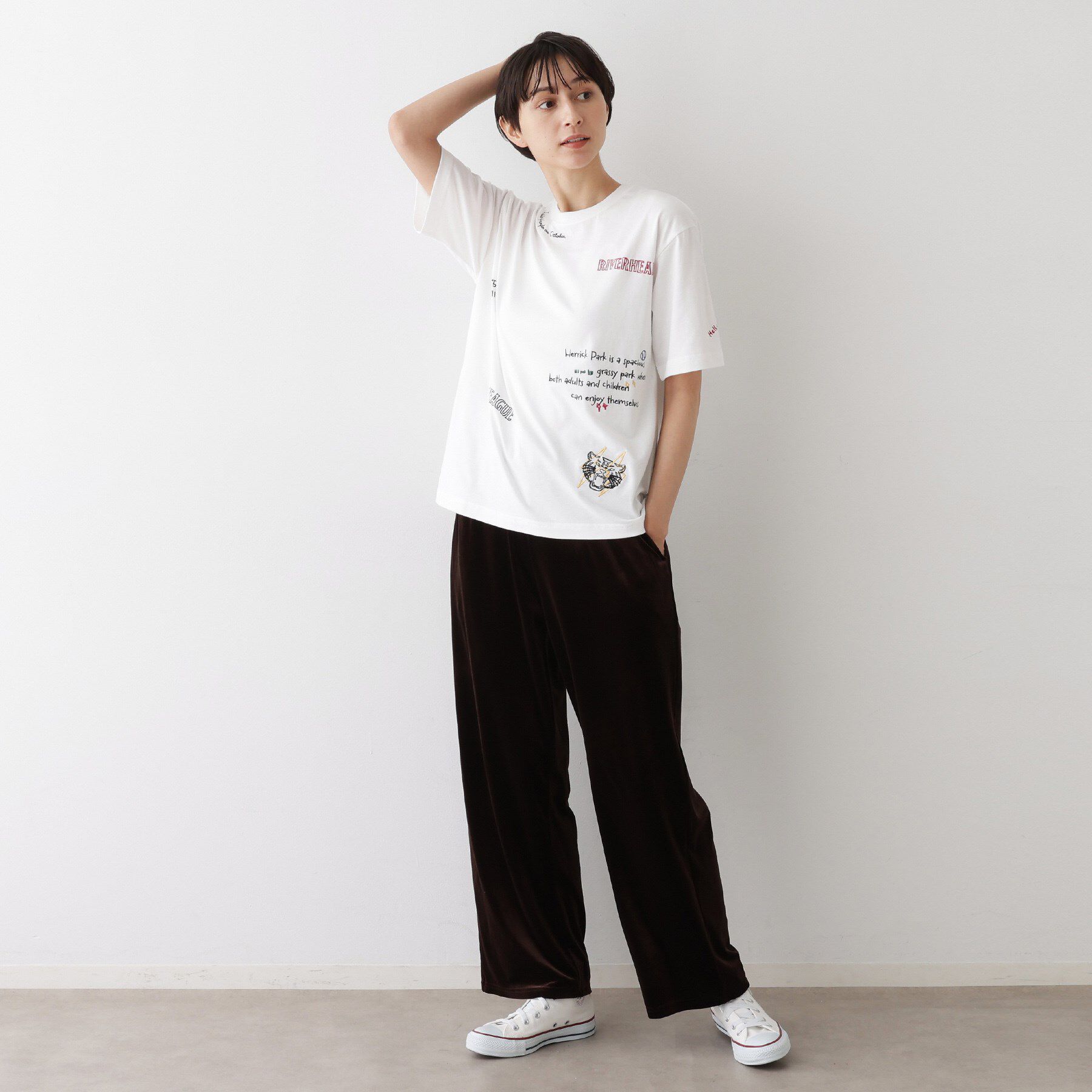 Dessin「【ユニセックス/リンクコーデ】刺繍Tシャツ」|Tシャツ・カットソー|