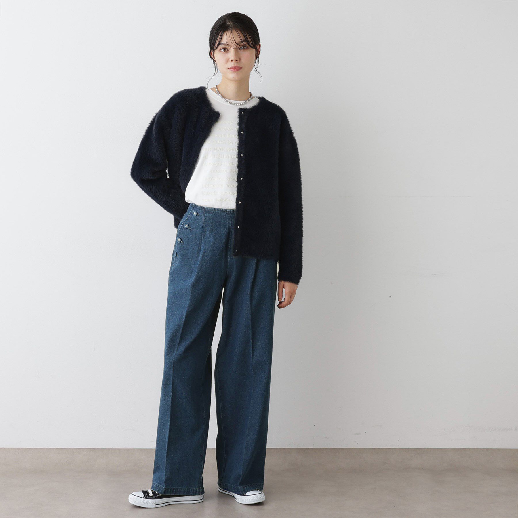 Dessin「【洗える】マリンデニムパンツ」|デニム|