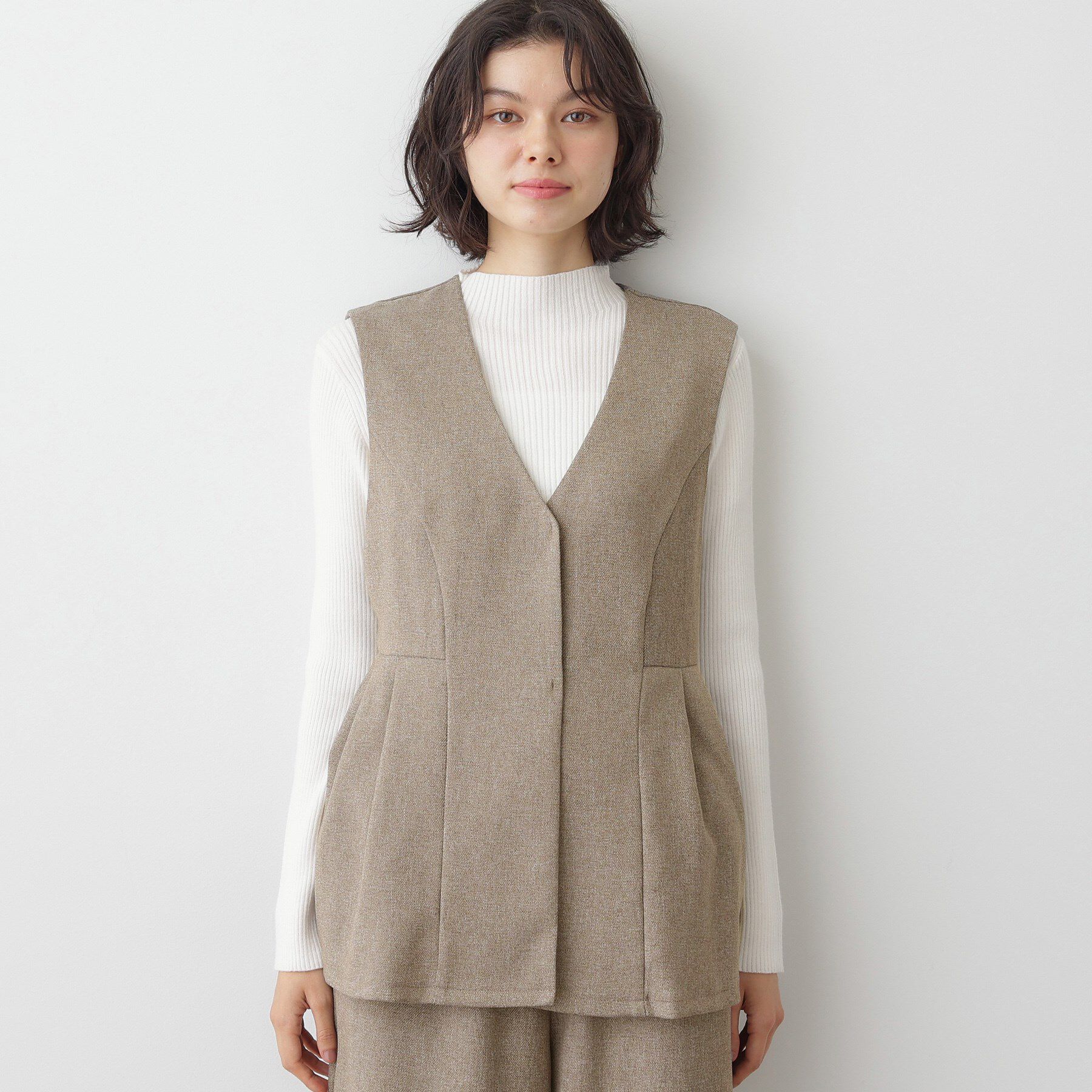 Dessin「【2点セット/ウエストゴム/洗える】ツイストクロスセットアップ」|スーツ|