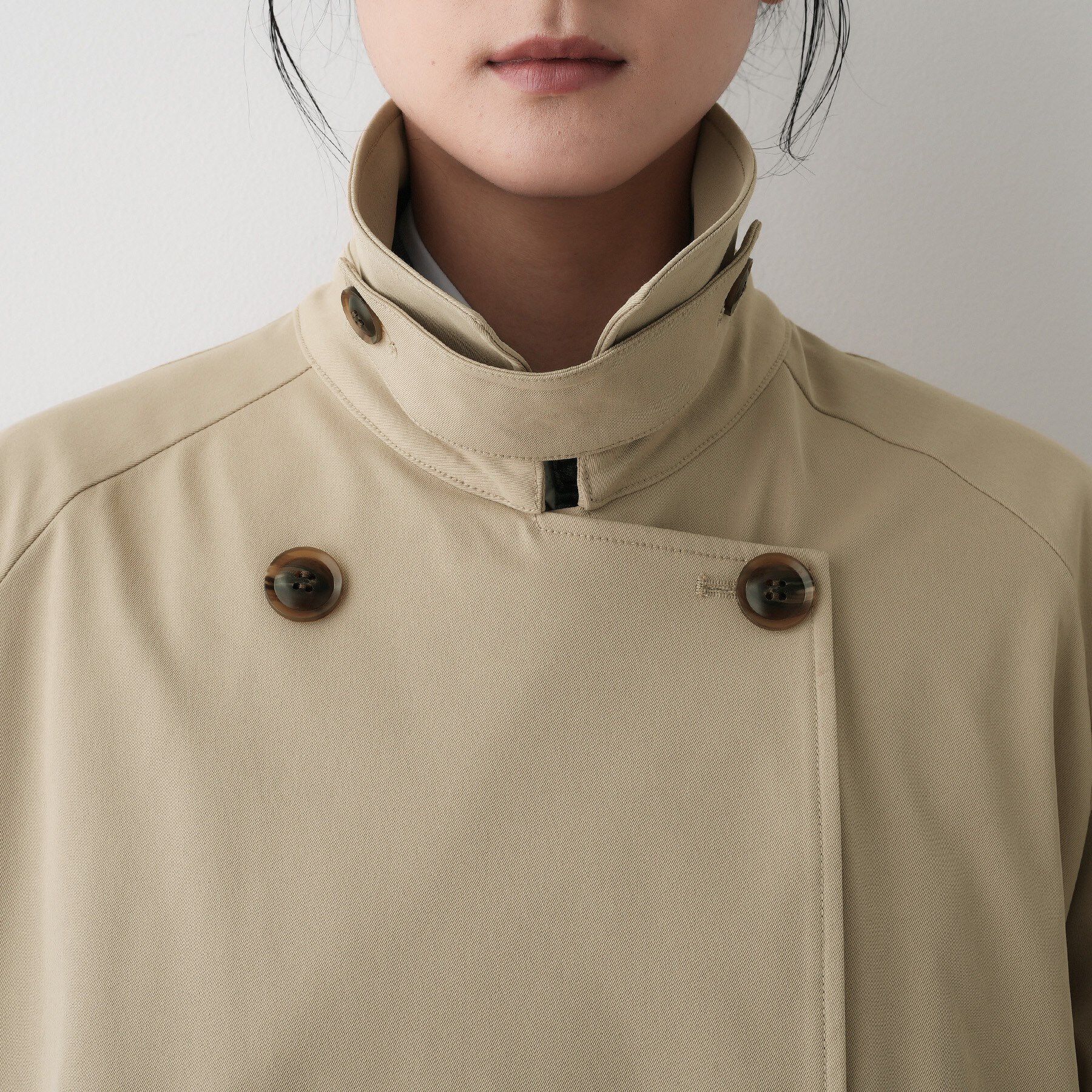 Dessin「【撥水・洗える】スタンドカラートレンチジャケット」|トレンチコート|