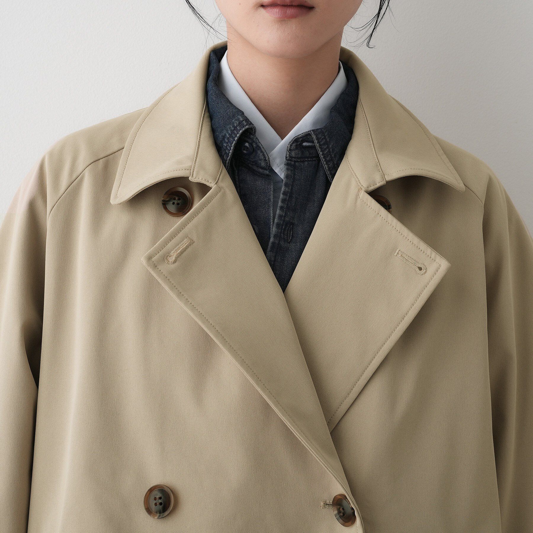 Dessin「【撥水・洗える】スタンドカラートレンチジャケット」|トレンチコート|