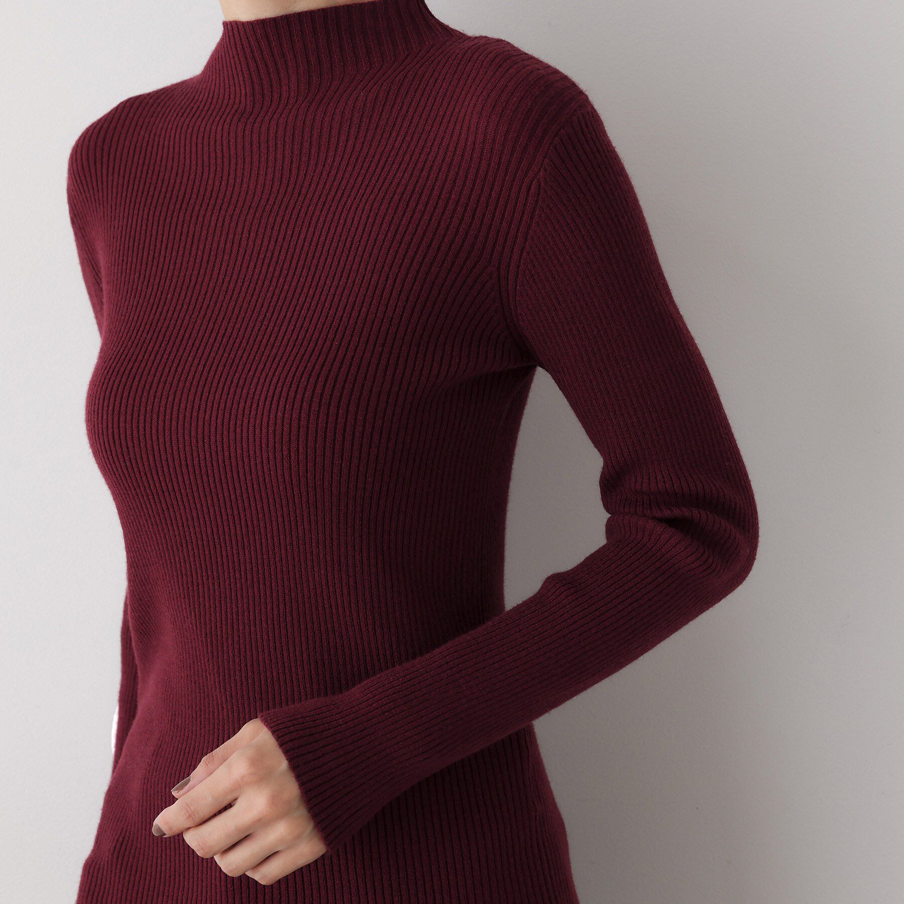 Dessin「【洗える】リブタートルネックニット」|ニット・セーター|