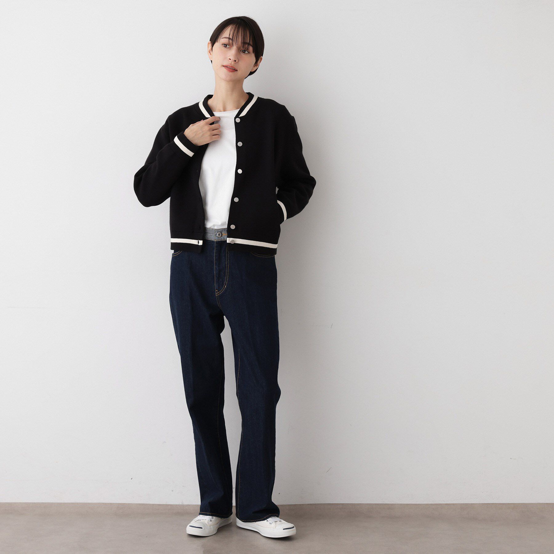 Dessin「【洗える】スタジャンカーディガン」|カーディガン|