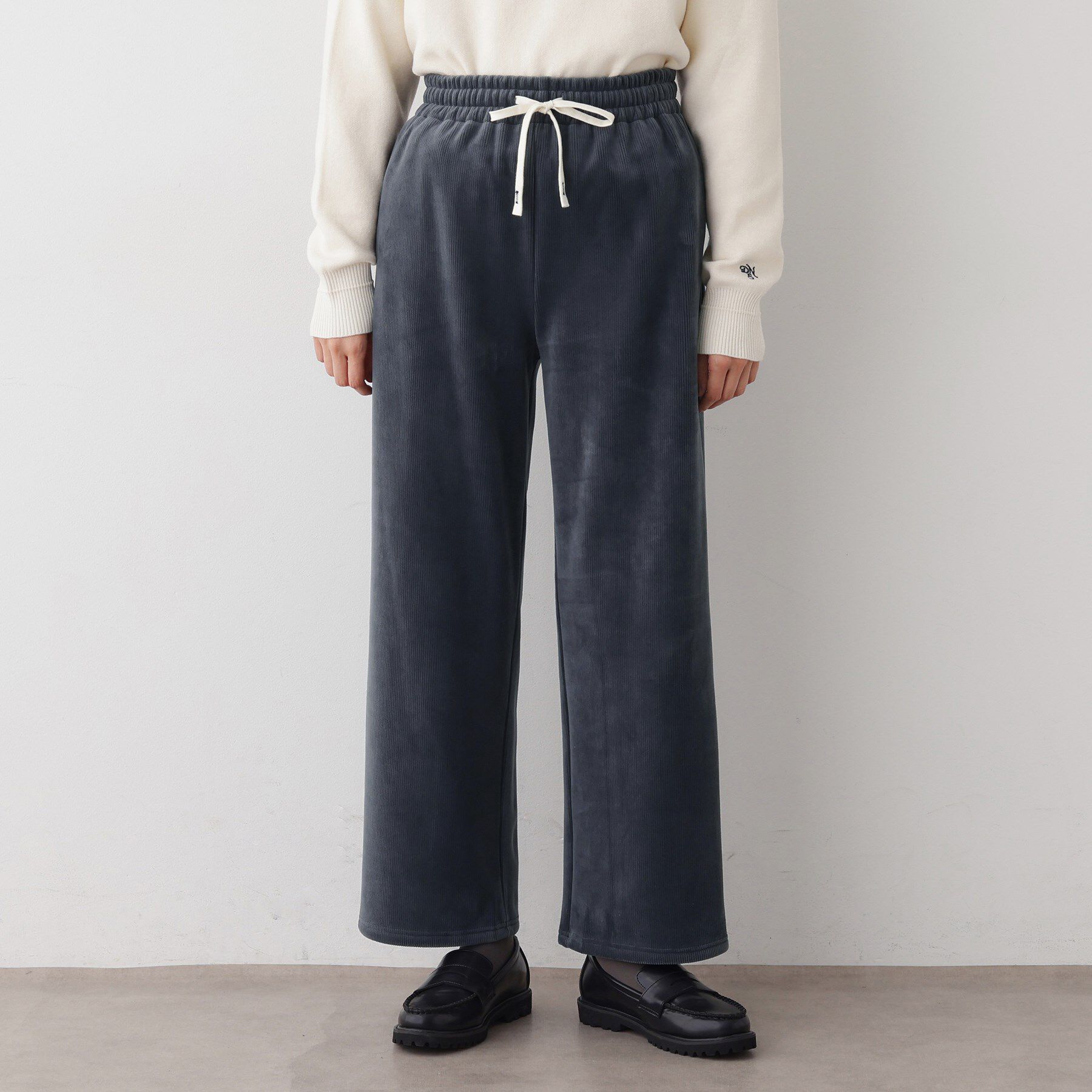 Dessin「【洗える/ウエストゴム】裏起毛コーデュロイイージーパンツ」|その他|