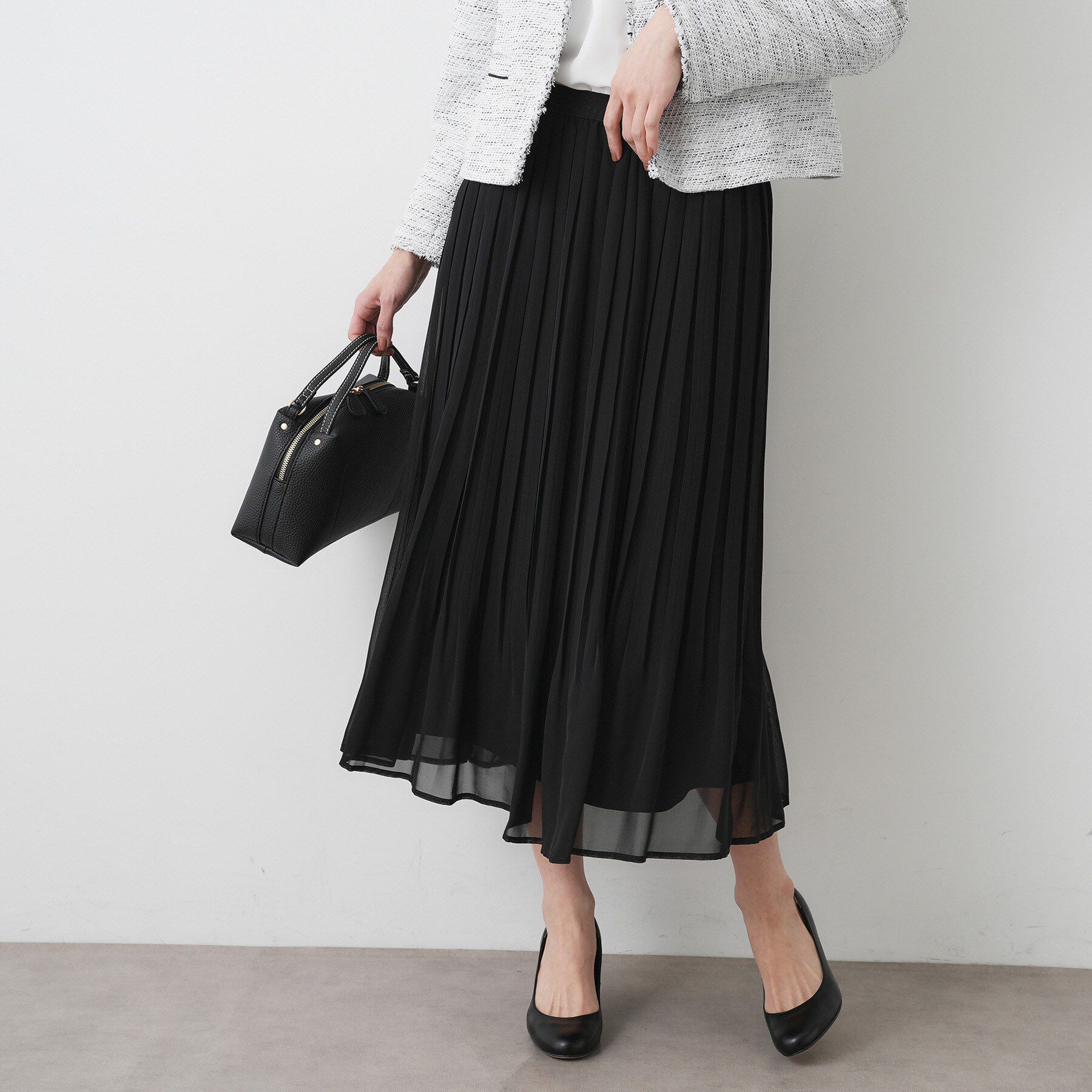 Dessin「【入卒/セレモニー/ウエストゴム/洗える】シフォンプリーツスカート」|スカート|