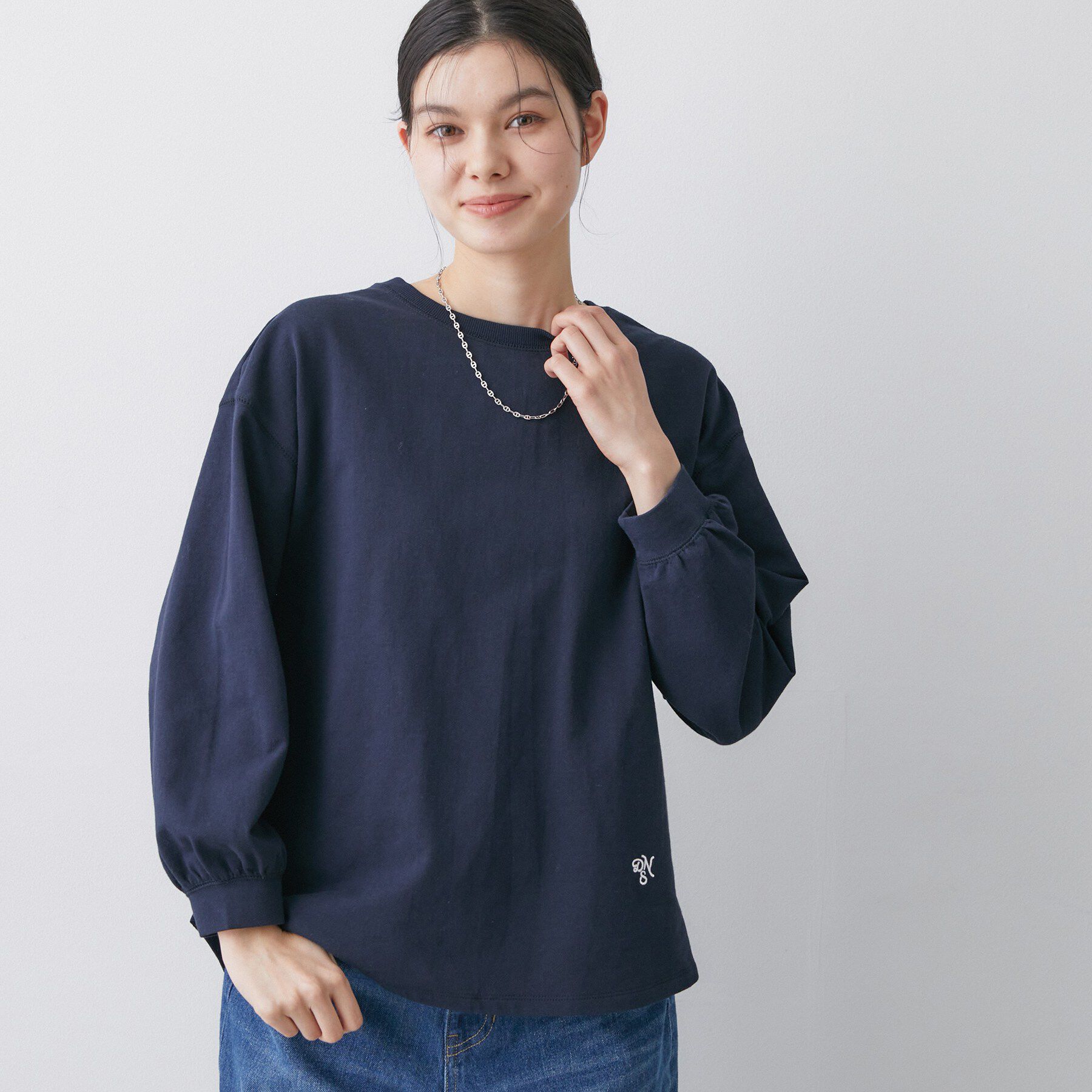 Dessin「【360度可愛い・洗える】バックヘンリーカットソー」|Tシャツ・カットソー|