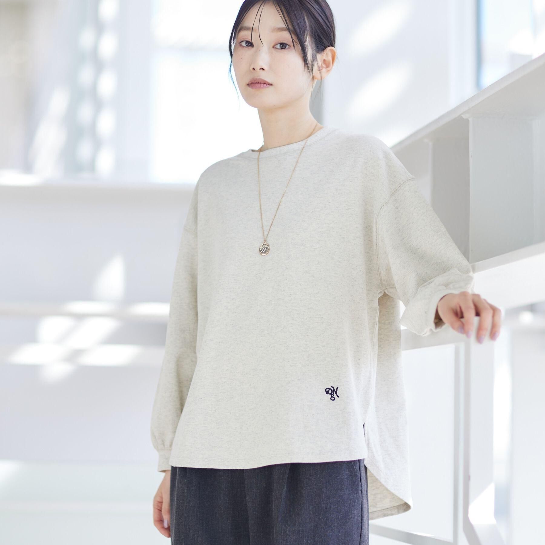 Dessin「【360度可愛い・洗える】バックヘンリーカットソー」|Tシャツ・カットソー|