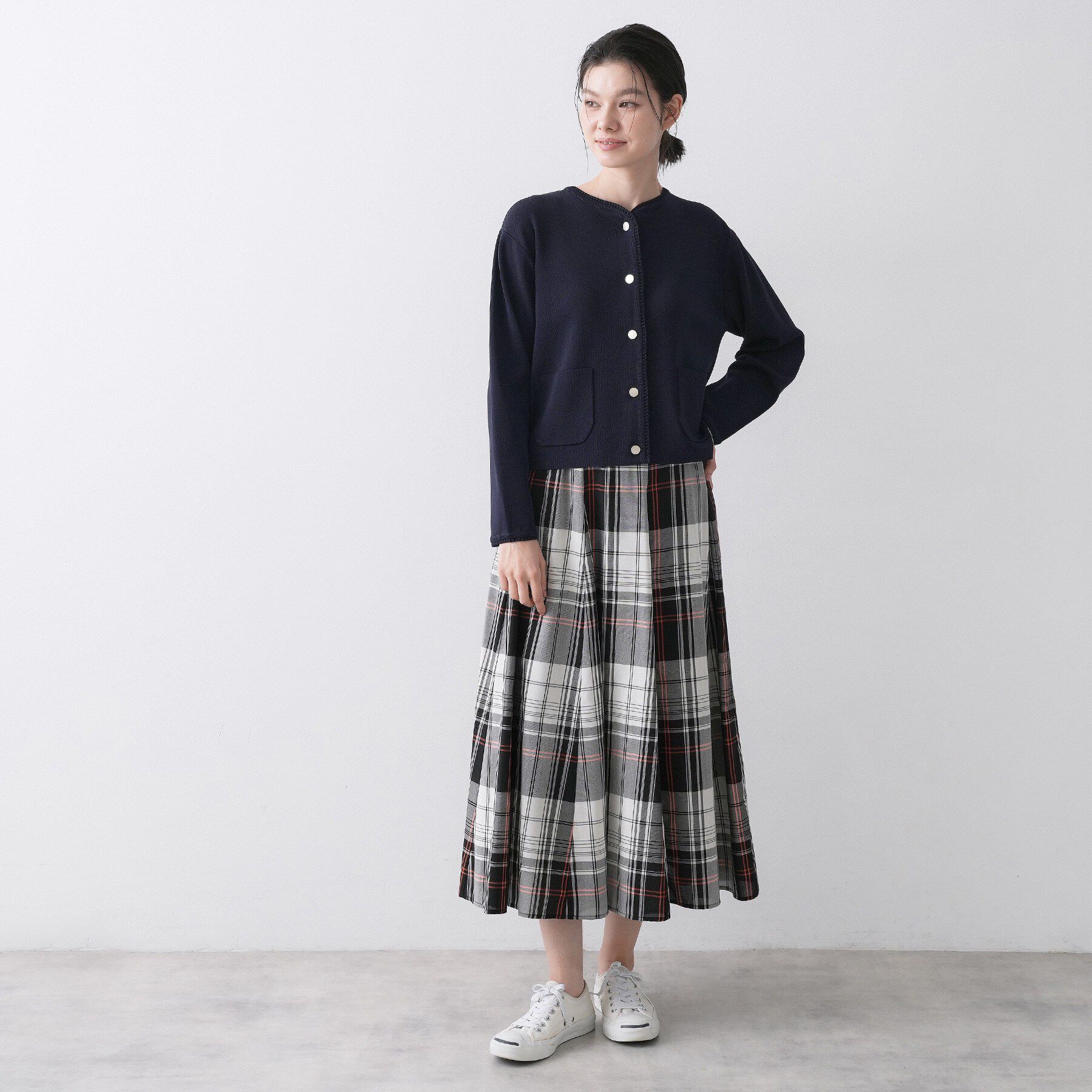 Dessin「【UVカット/洗える】ジャケットライクニットカーディガン」|カーディガン|