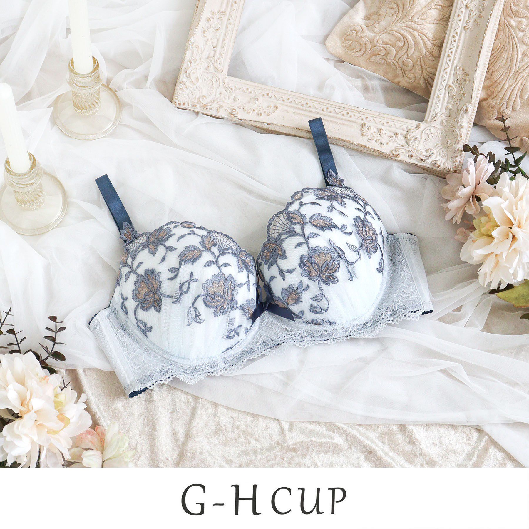Risa Magli「エレノア ブラジャー （G-H） ＜バストアップタイプ＞」|インナー|ブルー(092)