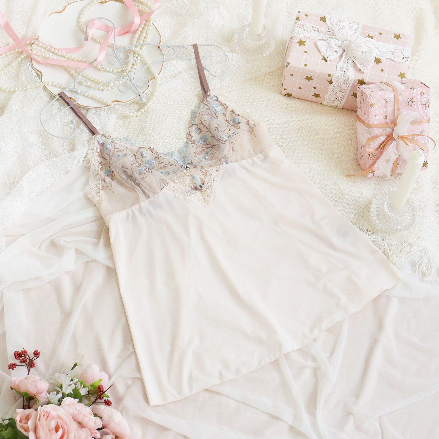 Risa Magli「フローチェ キャミソール」|キャミソール|ブルー(092)