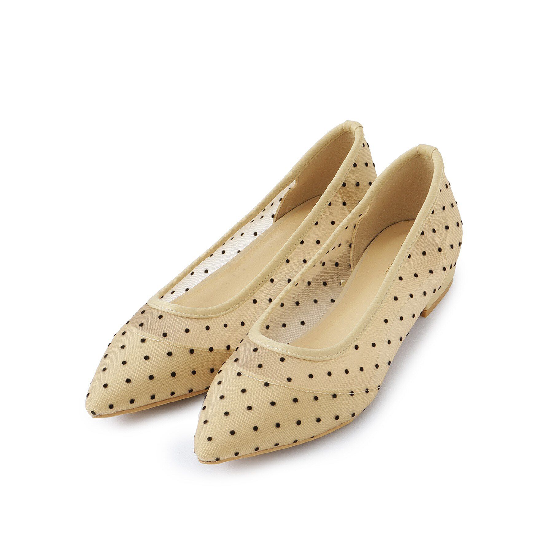 ITS&rsquo;DEMO「【M・Lサイズ展開】ドットチュールパンプス」|パンプス|ベージュ(052)