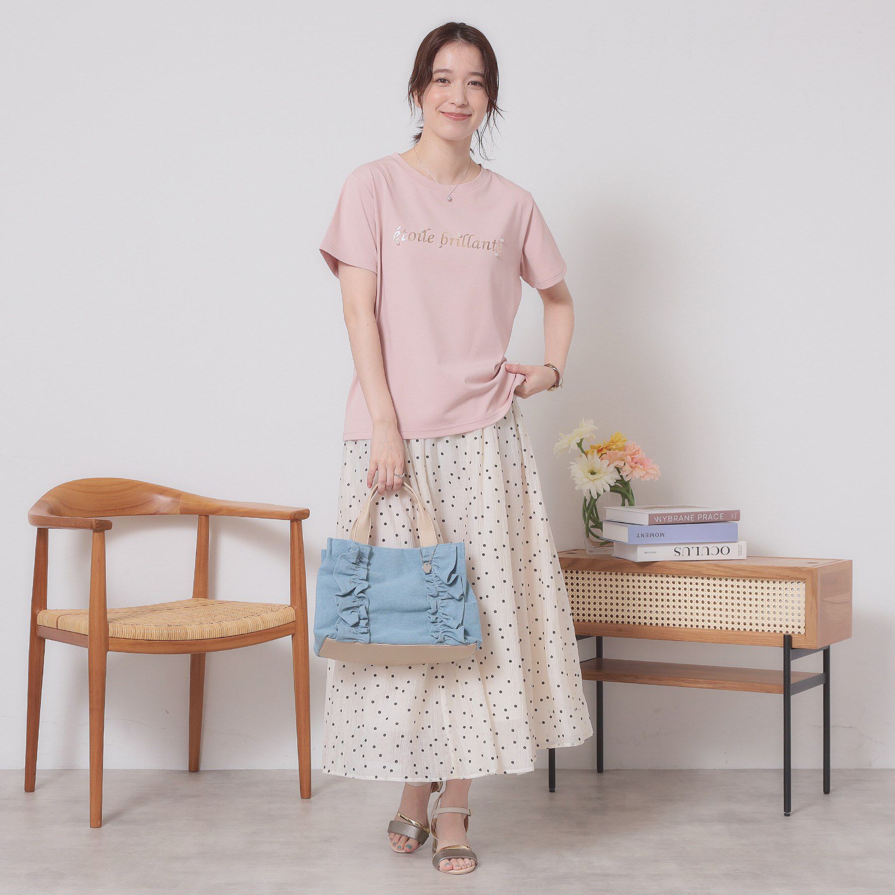 ITS&rsquo;DEMO「【手洗い可】箔ロゴプリントTシャツ」|Tシャツ・カットソー|