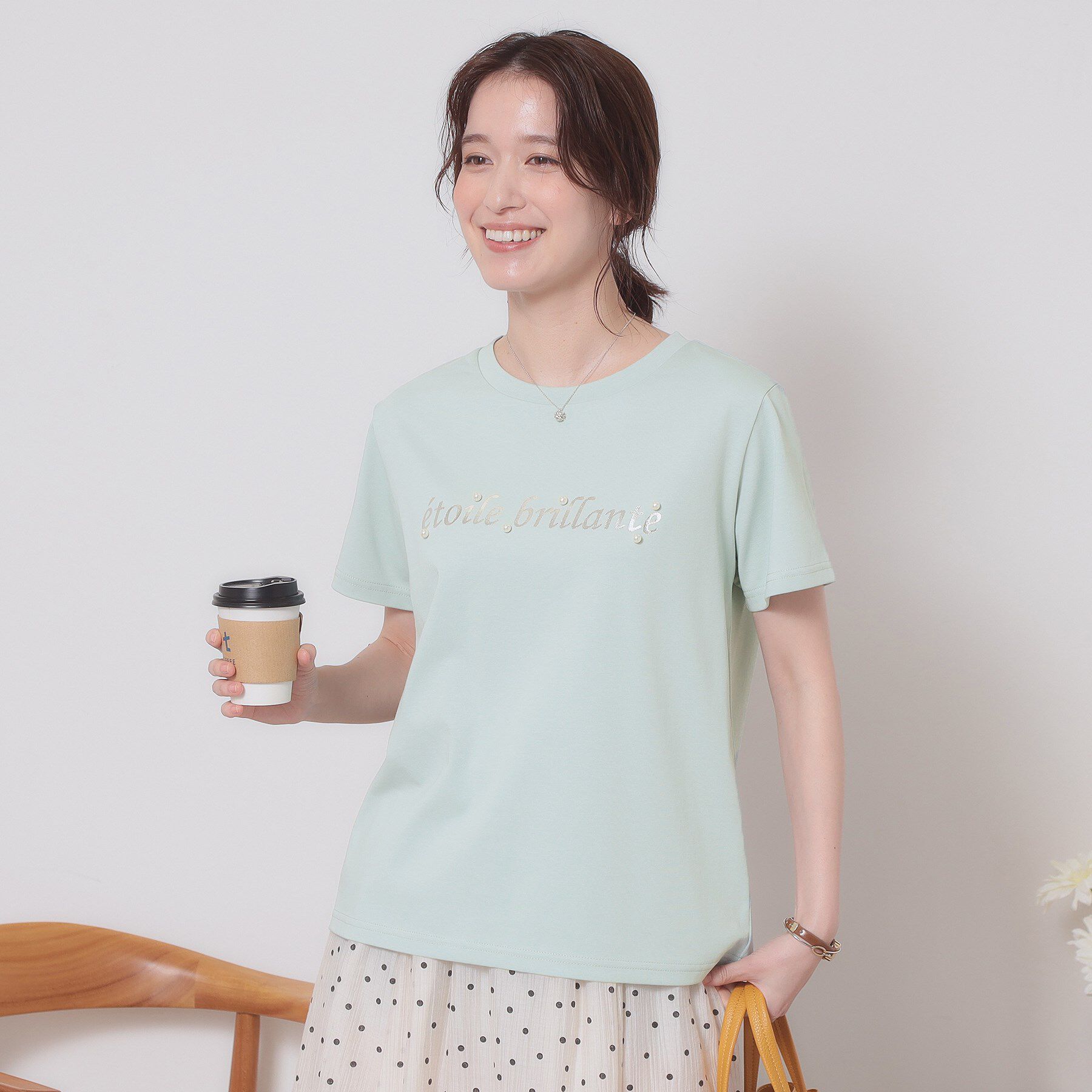 ITS&rsquo;DEMO「【手洗い可】箔ロゴプリントTシャツ」|Tシャツ・カットソー|