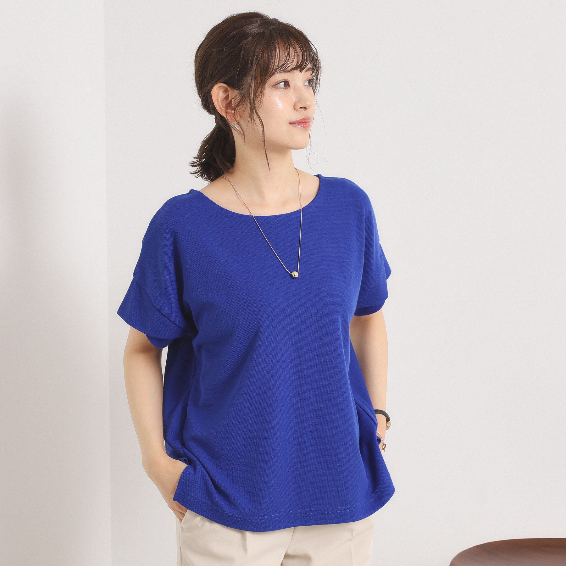 ITS&rsquo;DEMO「【接触冷感／吸水速乾／洗濯機OK】サカリバ袖タックプルオーバー」|Tシャツ・カットソー|