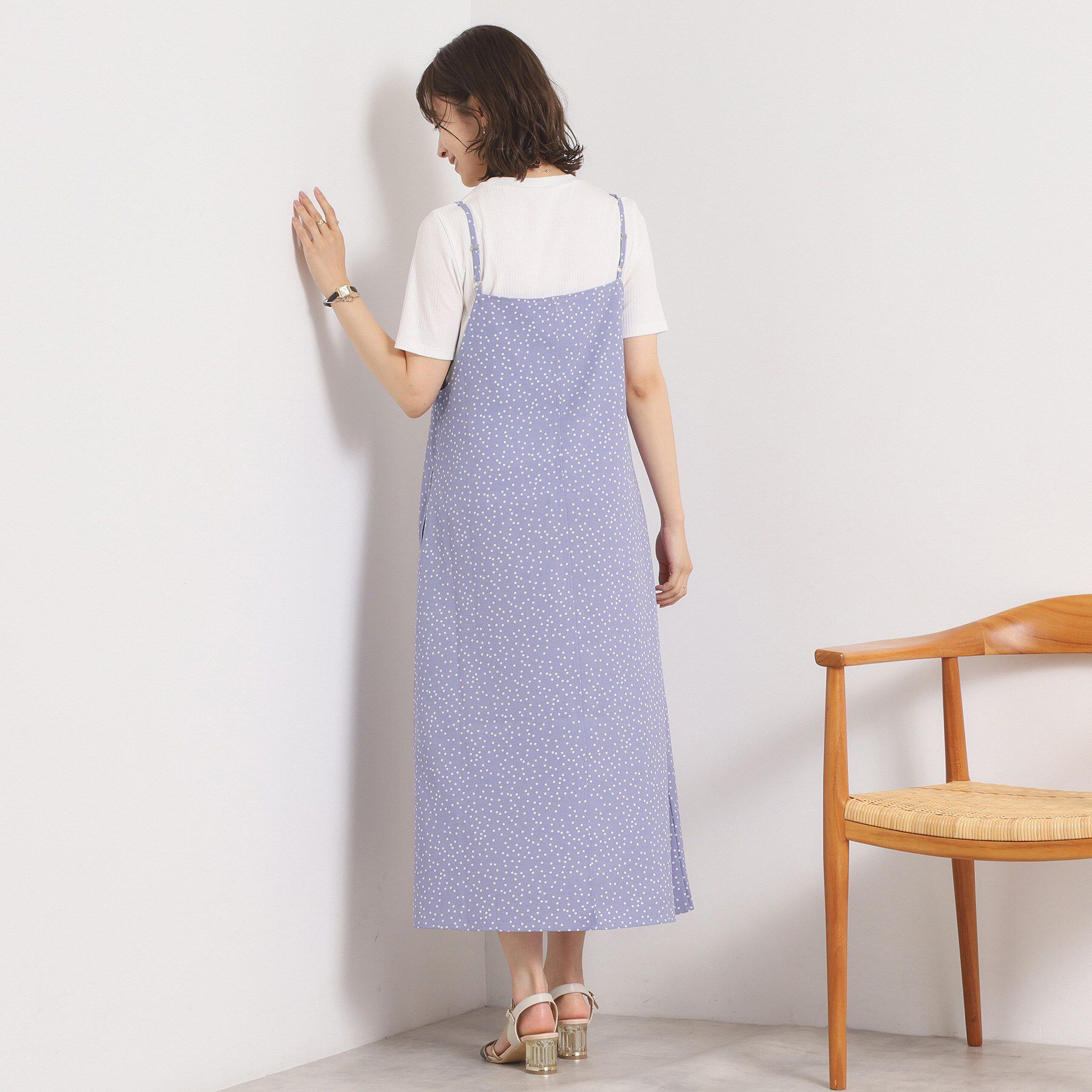 ITS&rsquo;DEMO「【UVカット／速乾／冷感／洗濯機OK／洗濯後しわになりにくい】麻調ストレッチキャミワンピ＜ラク服シリ」|ワンピース|