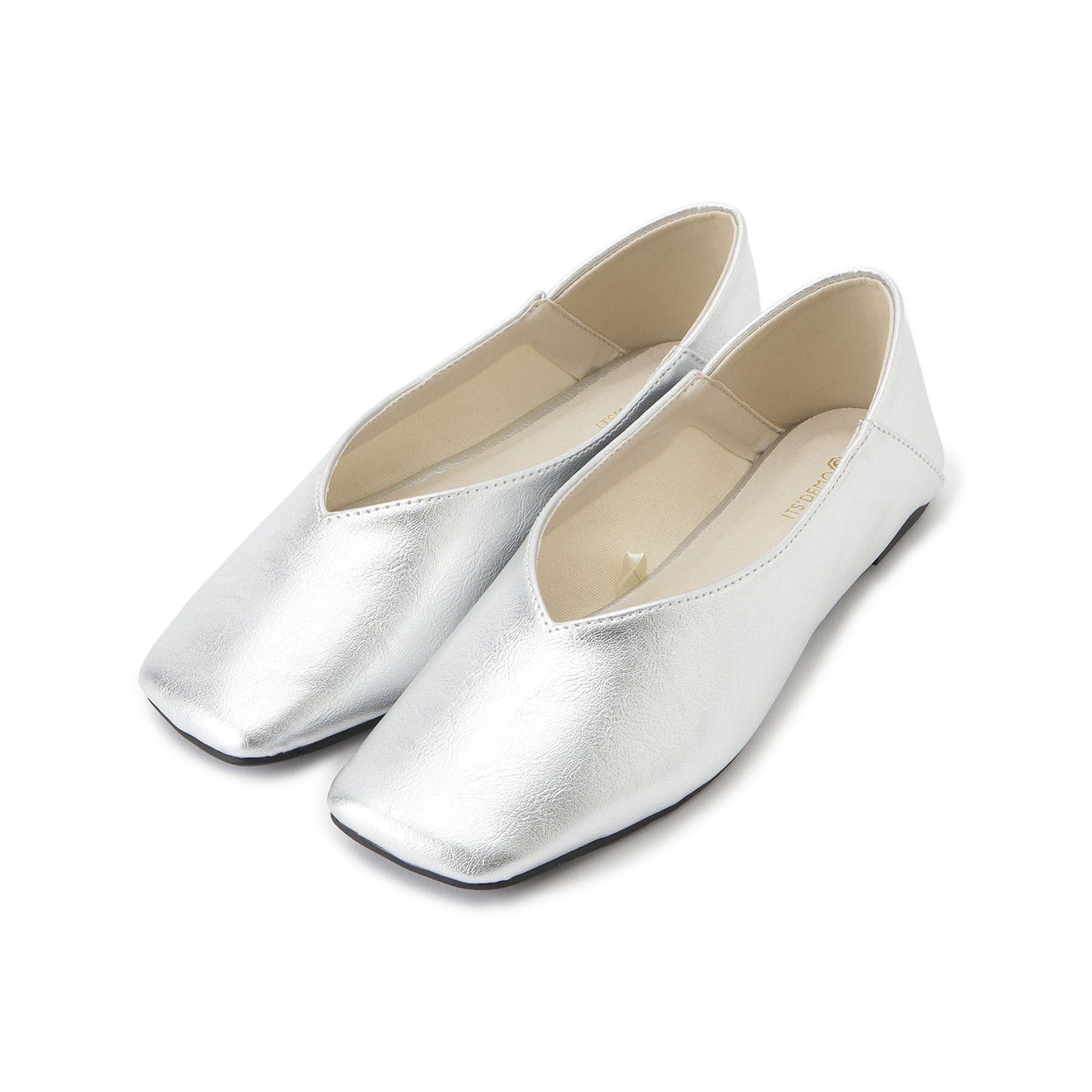 ITS&rsquo;DEMO「【3E対応】スクエアフラットシューズ」|その他|シルバー(006)