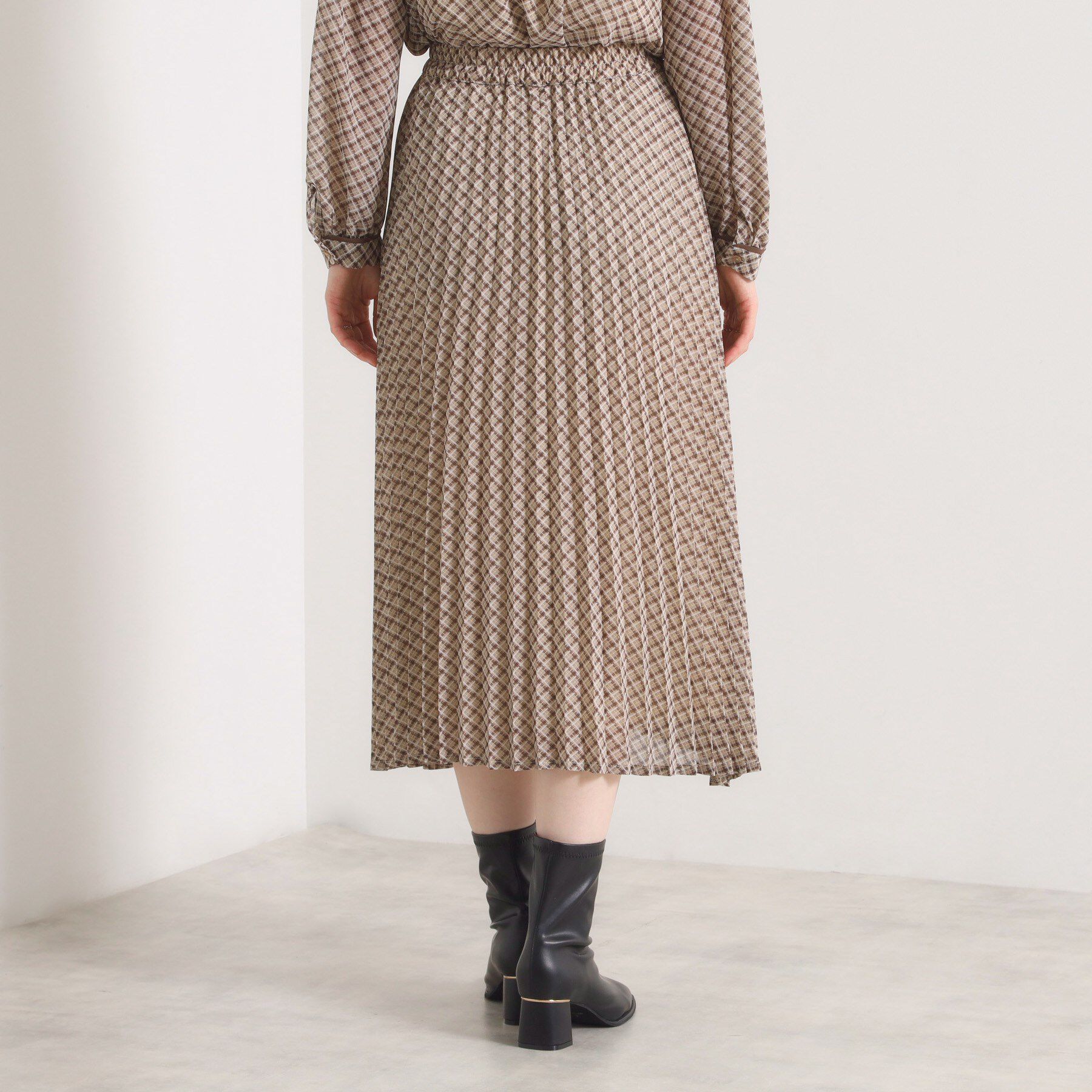 ITS&rsquo;DEMO「【手洗い可／セットアップ可】チェックプリーツスカート」|スカート|