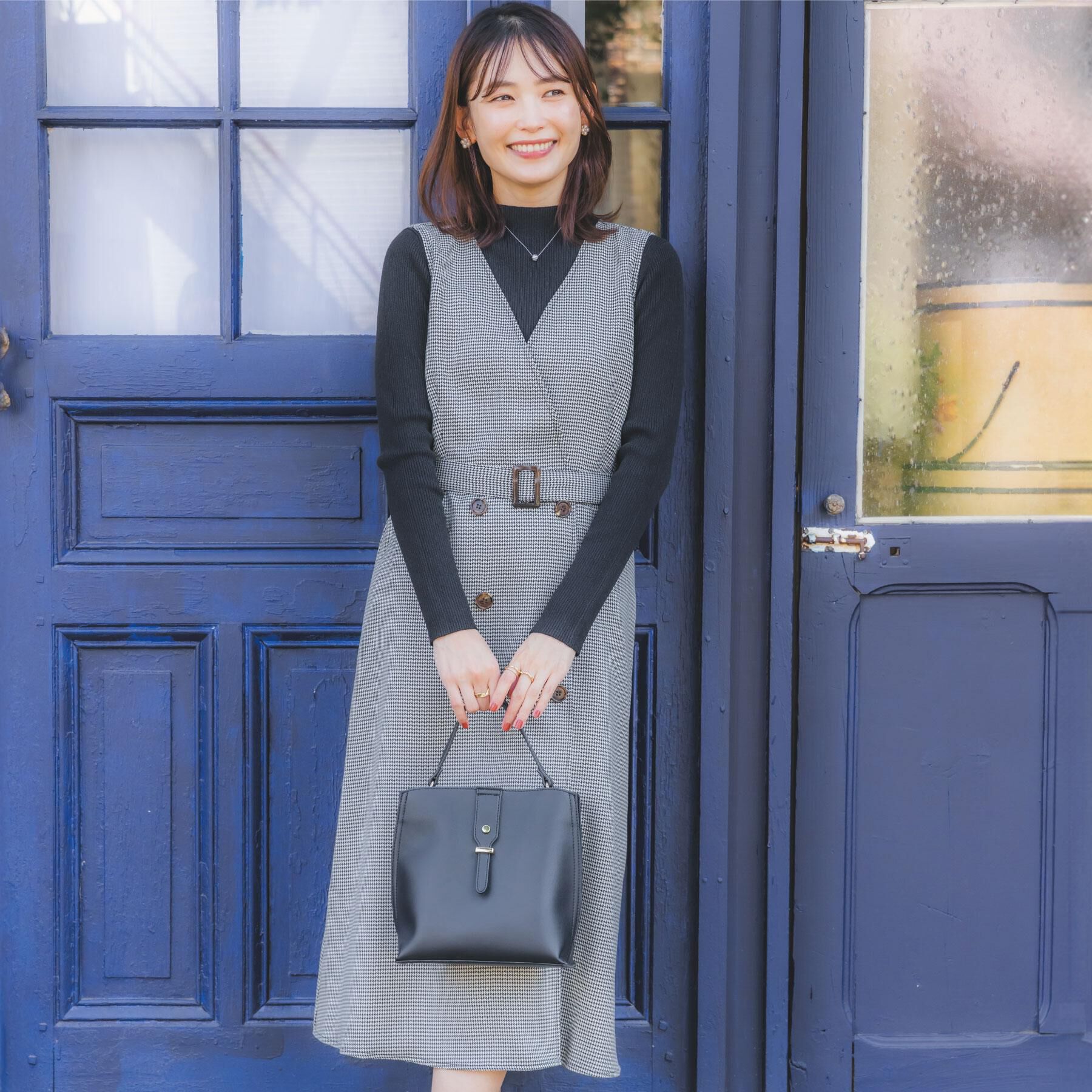 ITS&rsquo;DEMO「【手洗い可】チェック柄ジャンスカ」|ワンピース|