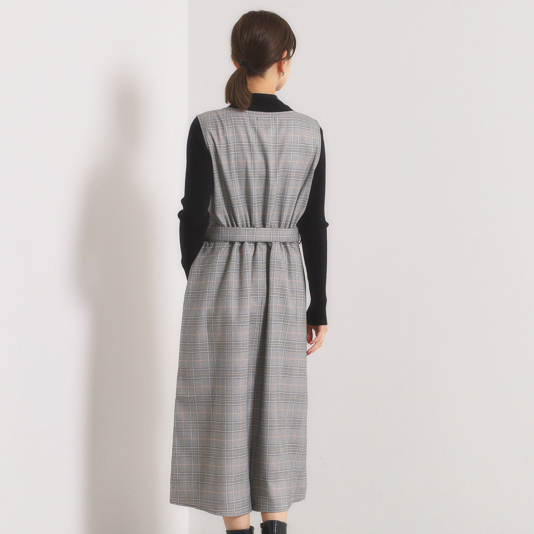 ITS&rsquo;DEMO「【手洗い可】チェック柄ジャンスカ」|ワンピース|