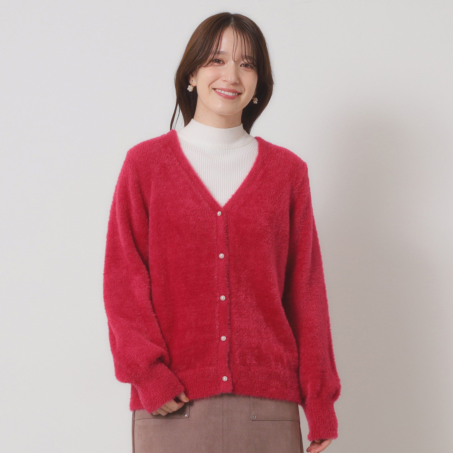 ITS&rsquo;DEMO「【手洗い可】フェザーヤーンVカーディガン」|カーディガン|