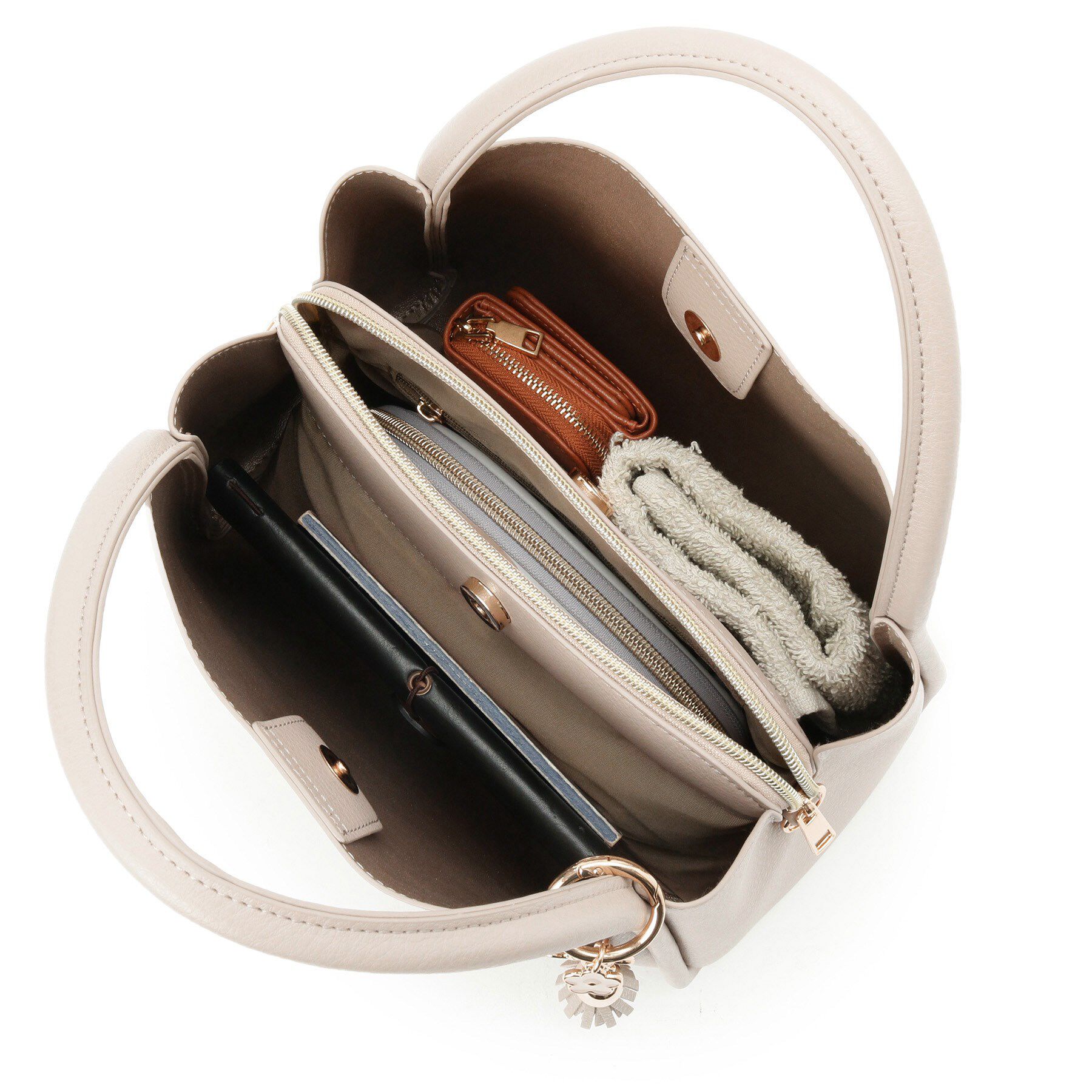 ITS&rsquo;DEMO「【2WAY】チャーム付きミニトート」|ハンドバッグ|