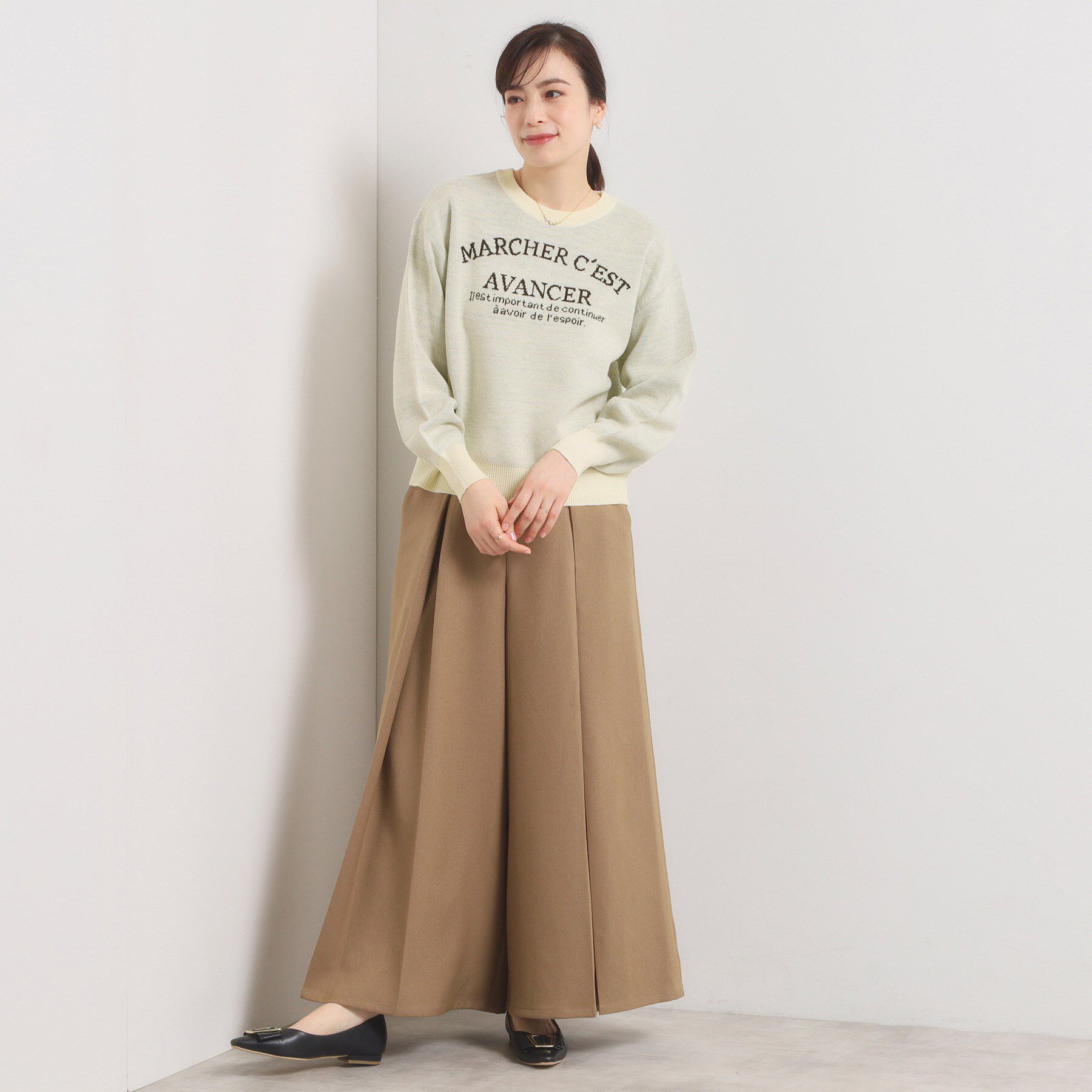 ITS&rsquo;DEMO「【手洗い可】アーチロゴニット」|ニット・セーター|