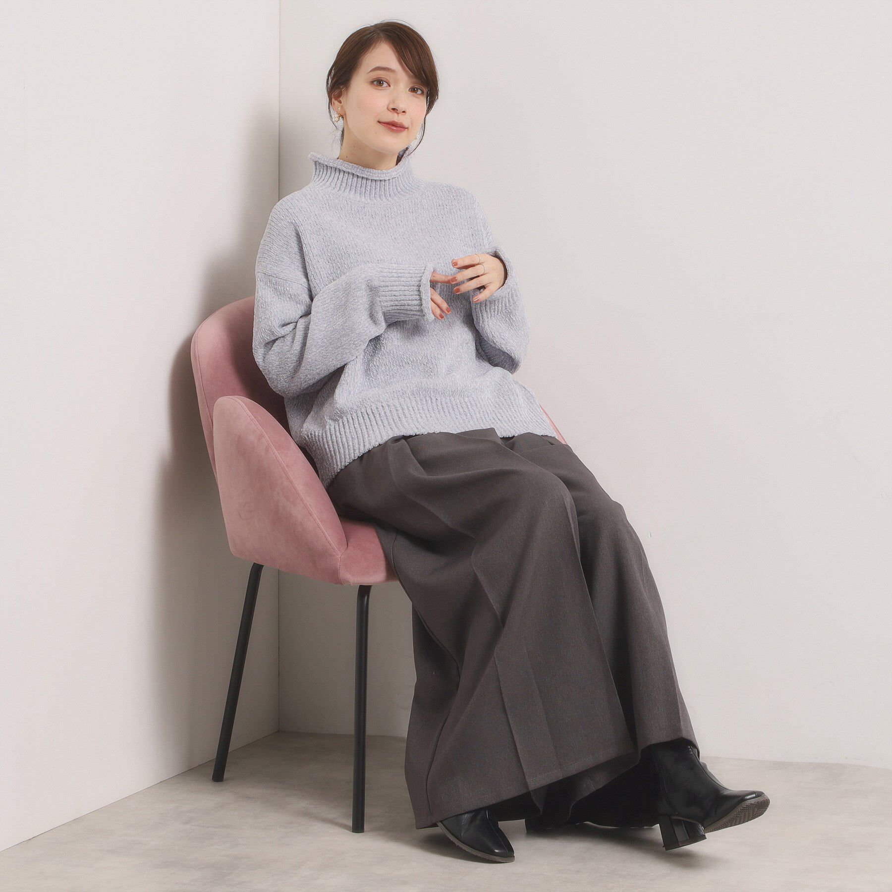 ITS&rsquo;DEMO「【手洗い可】ベロアモールニット」|ニット・セーター|